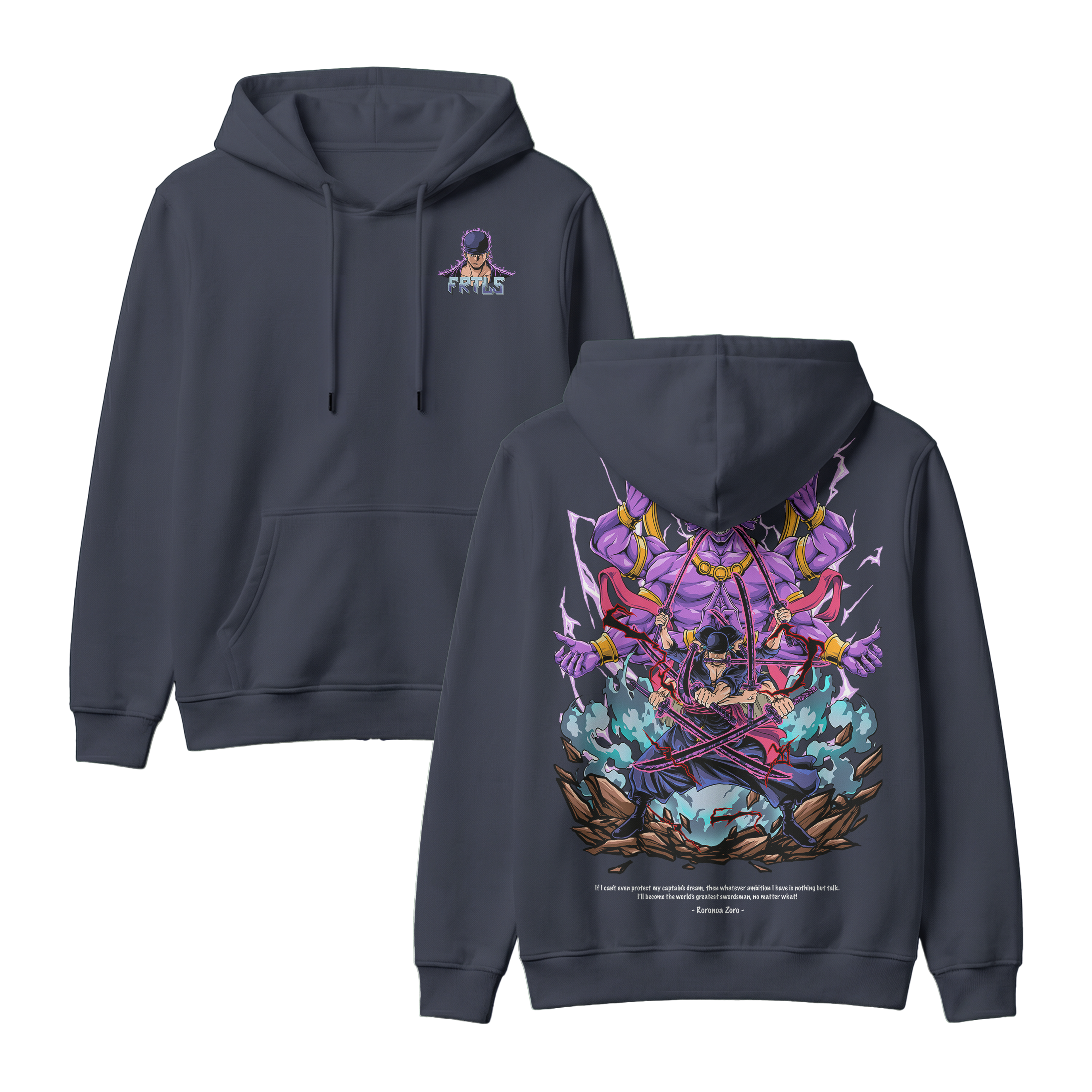 Anime One Piece Roronoa Zoro Pullover Hoodie - RZM002