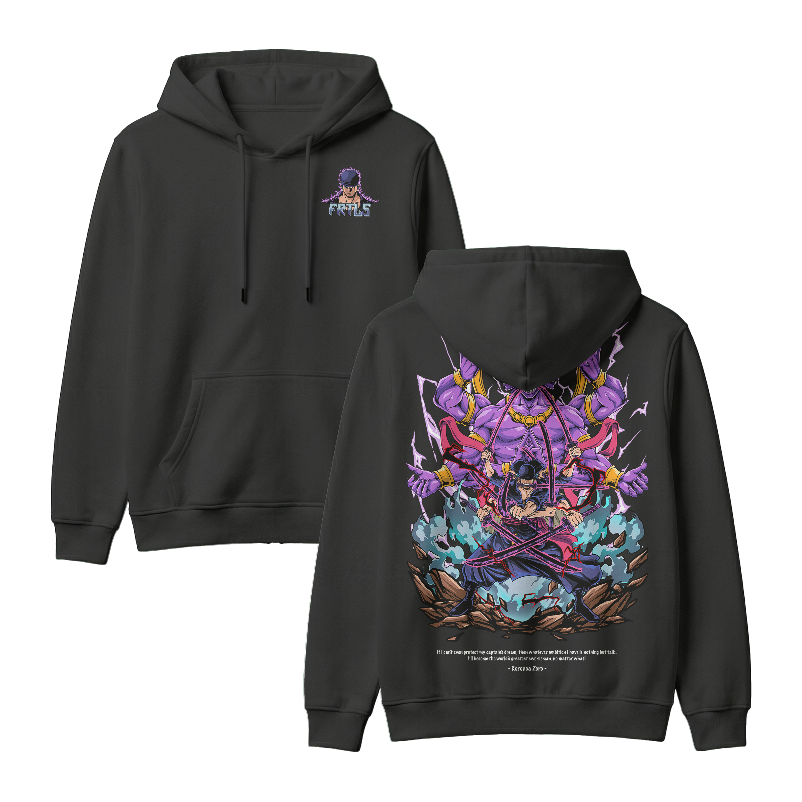Anime One Piece Roronoa Zoro Pullover Hoodie - RZM002