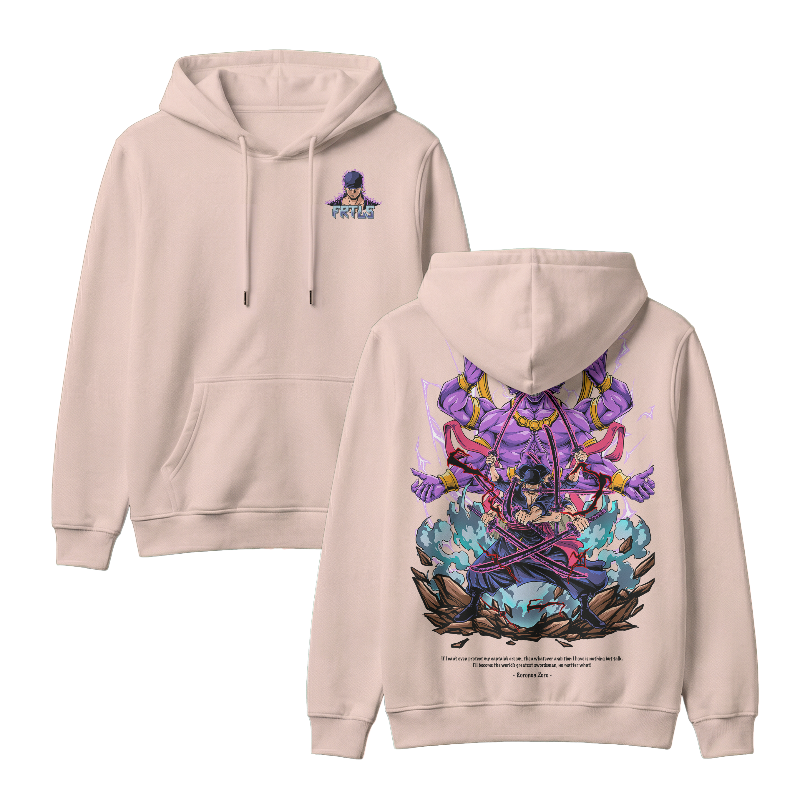 Anime One Piece Roronoa Zoro Pullover Hoodie - RZM002