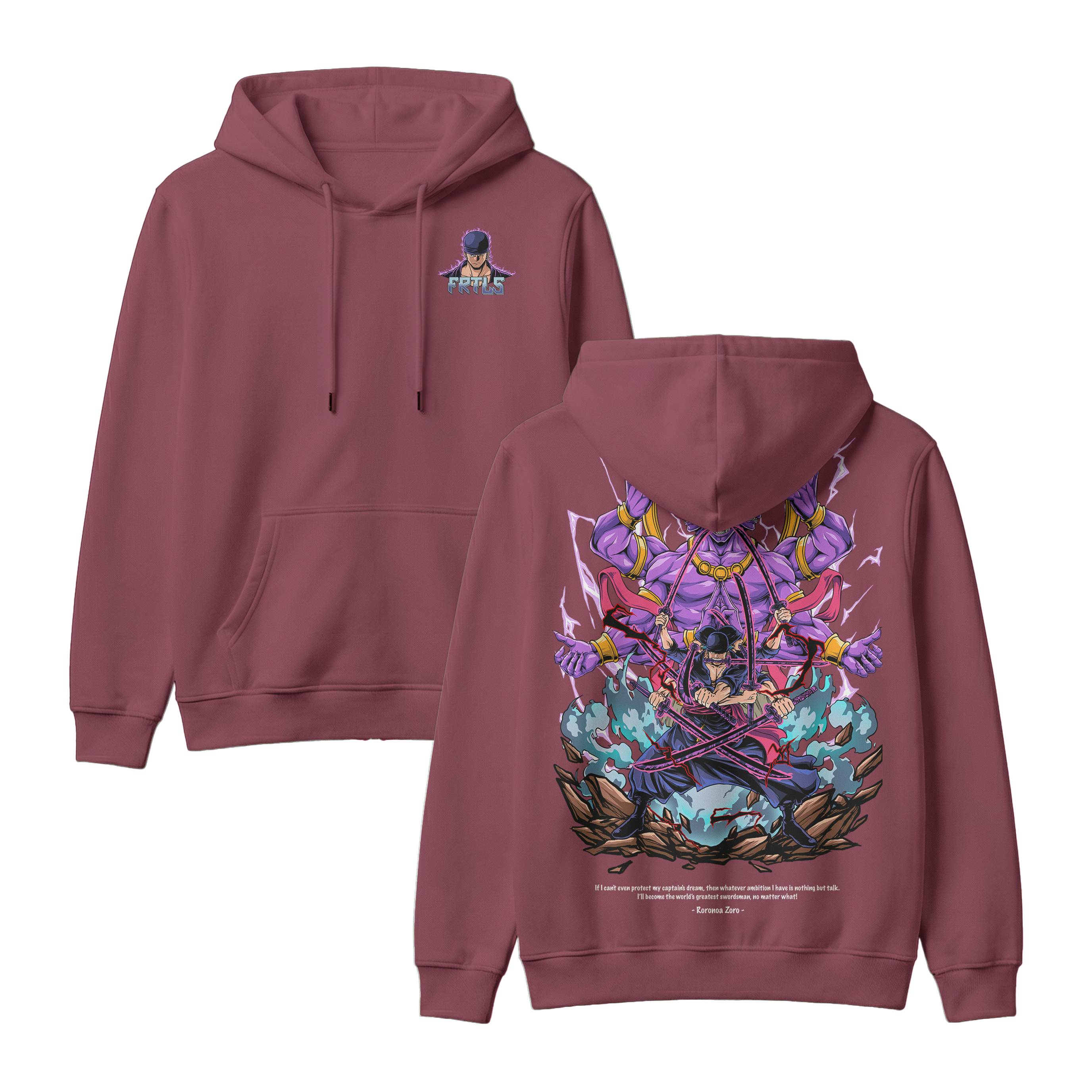 Anime One Piece Roronoa Zoro Pullover Hoodie - RZM002