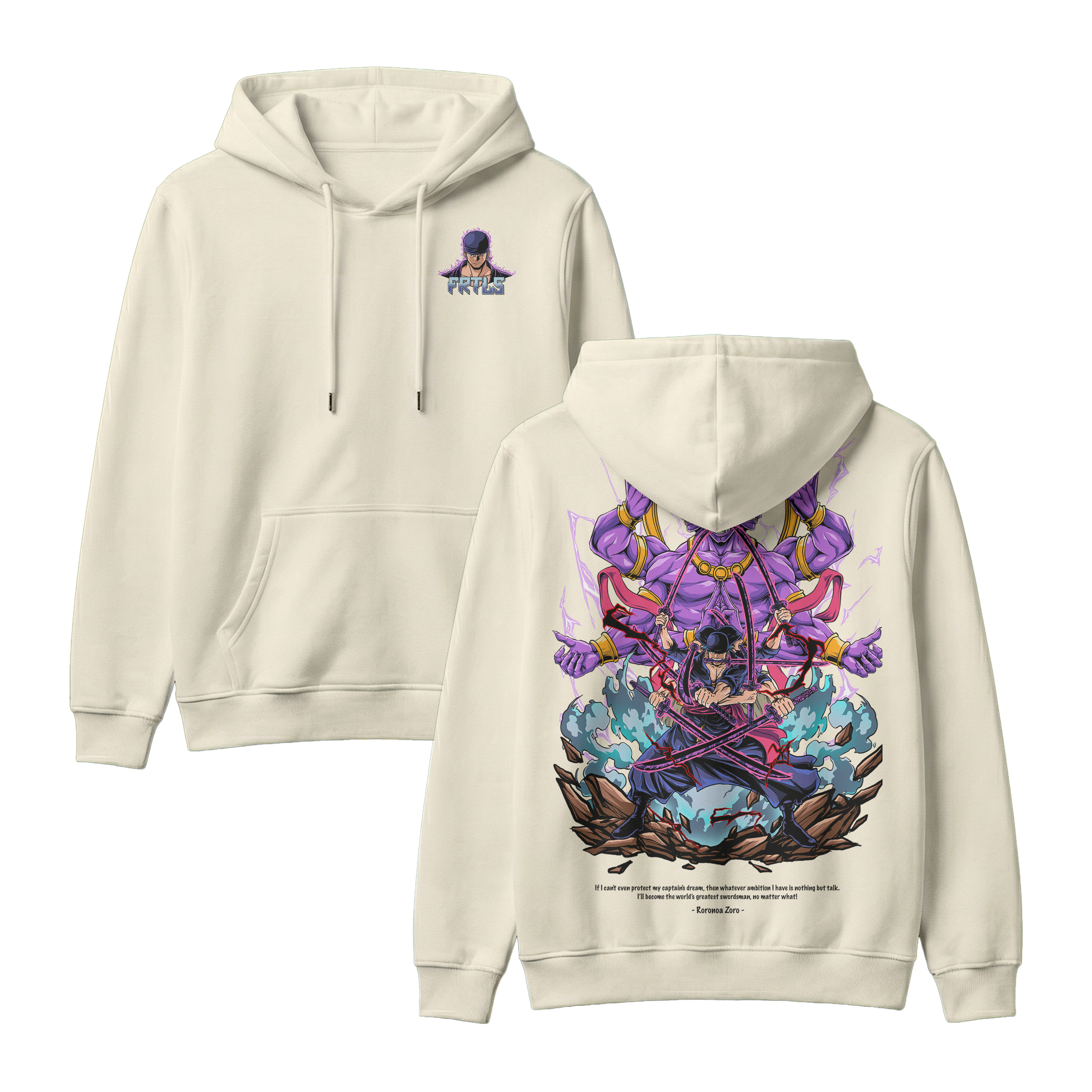 Anime One Piece Roronoa Zoro Pullover Hoodie - RZM002