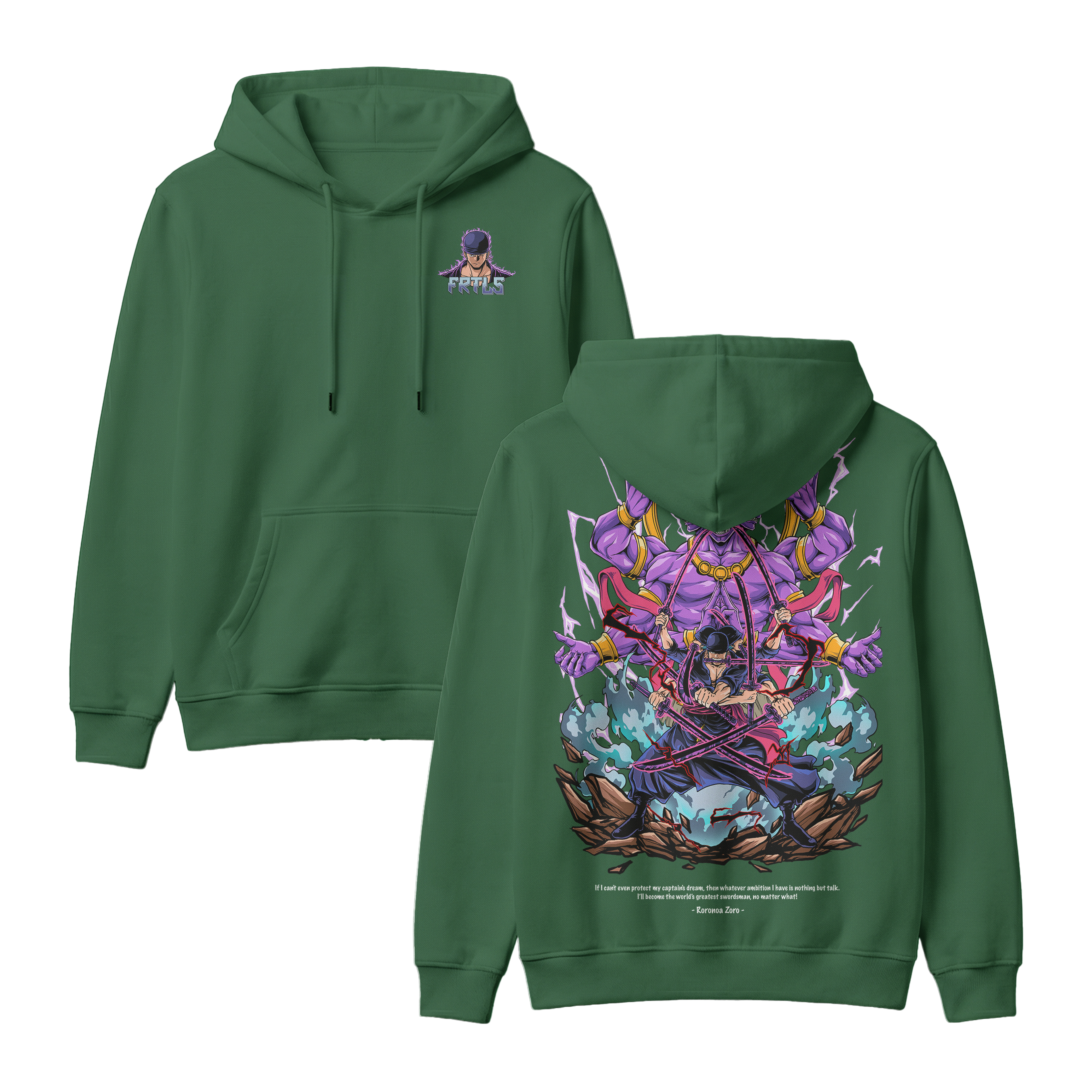 Anime One Piece Roronoa Zoro Pullover Hoodie - RZM002