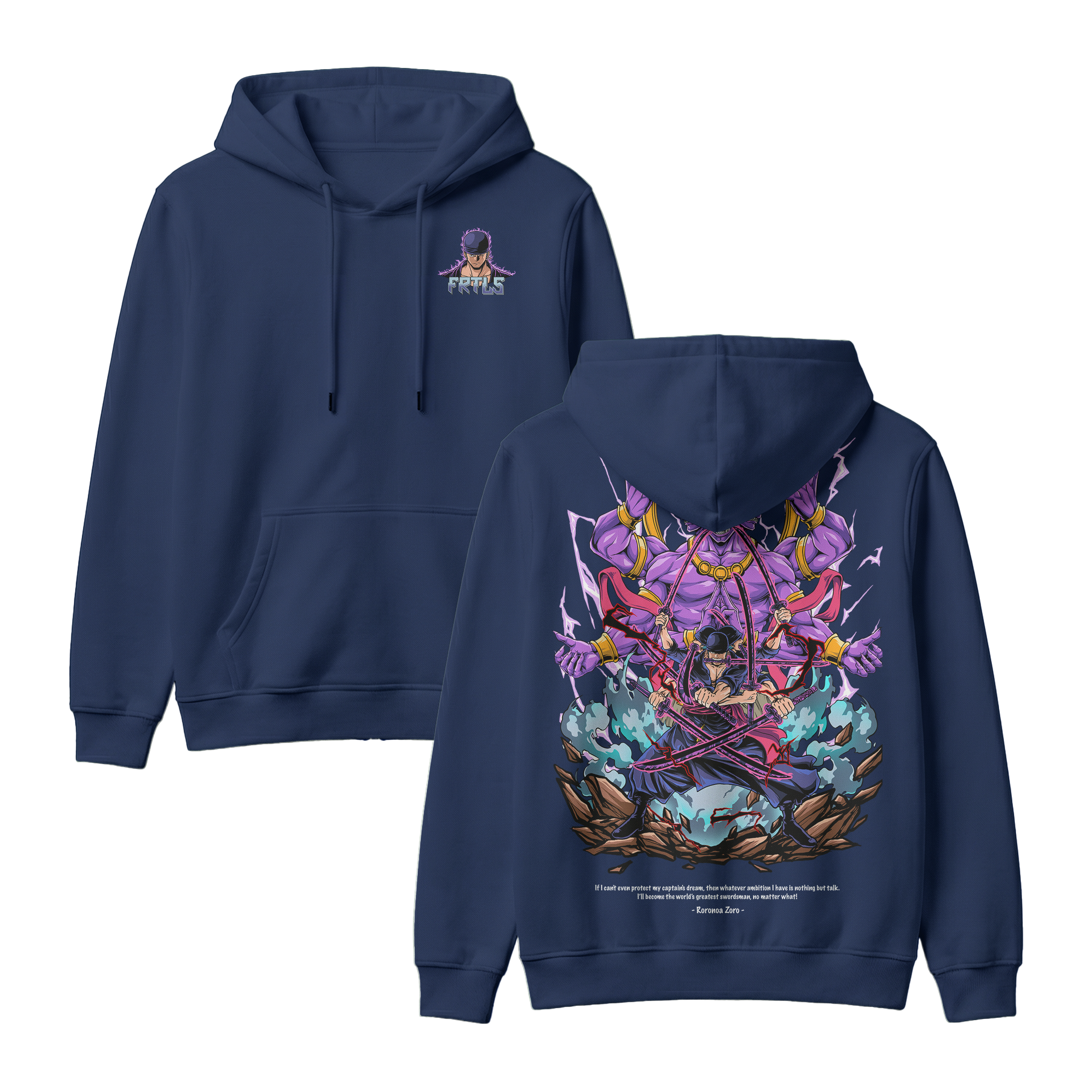 Anime One Piece Roronoa Zoro Pullover Hoodie - RZM002