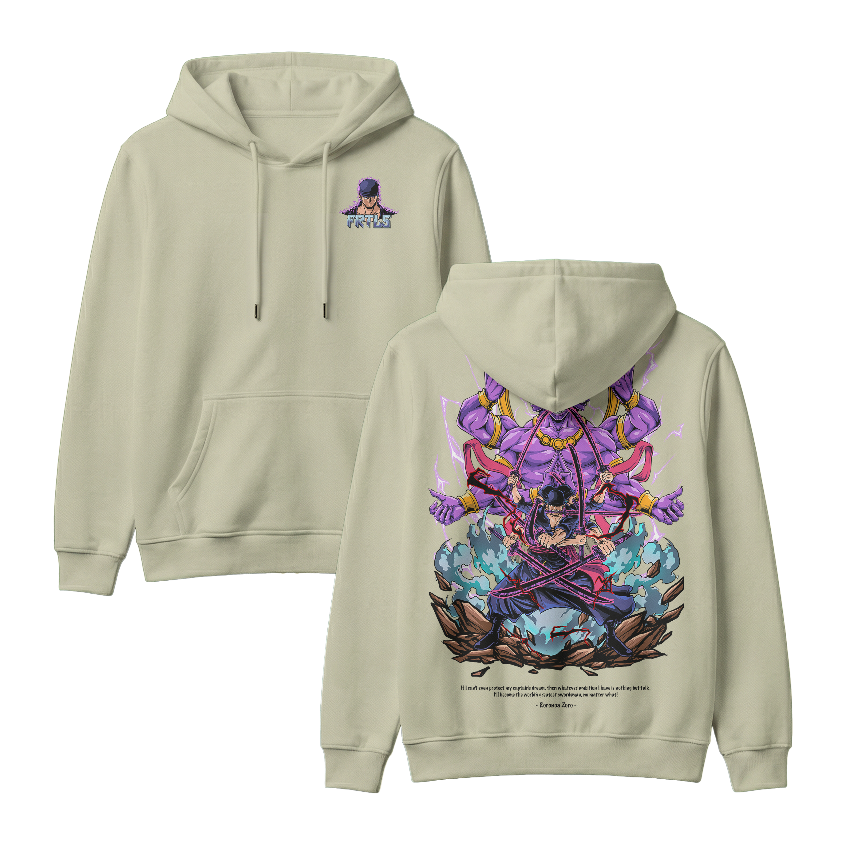 Anime One Piece Roronoa Zoro Pullover Hoodie - RZM002