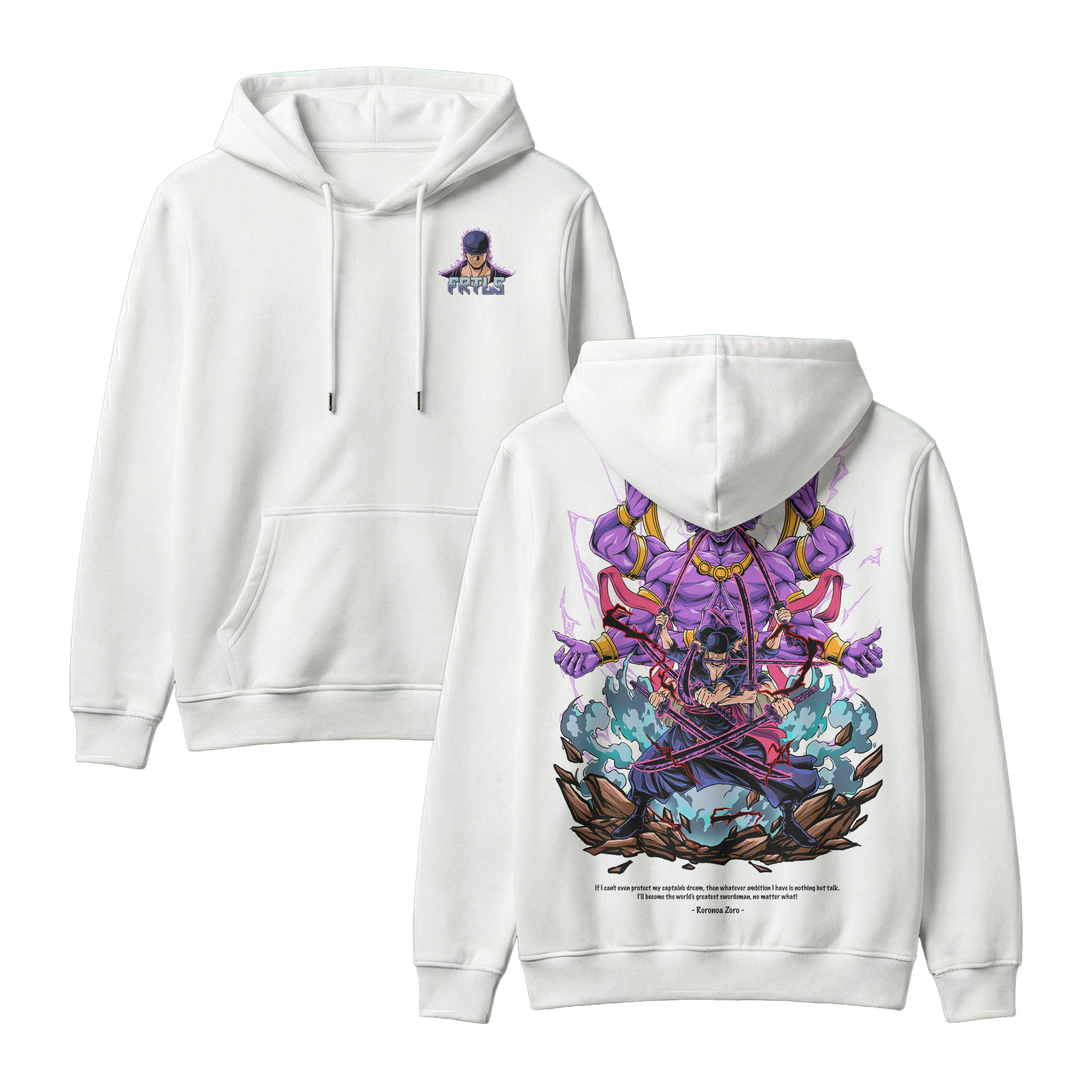 Anime One Piece Roronoa Zoro Pullover Hoodie - RZM002