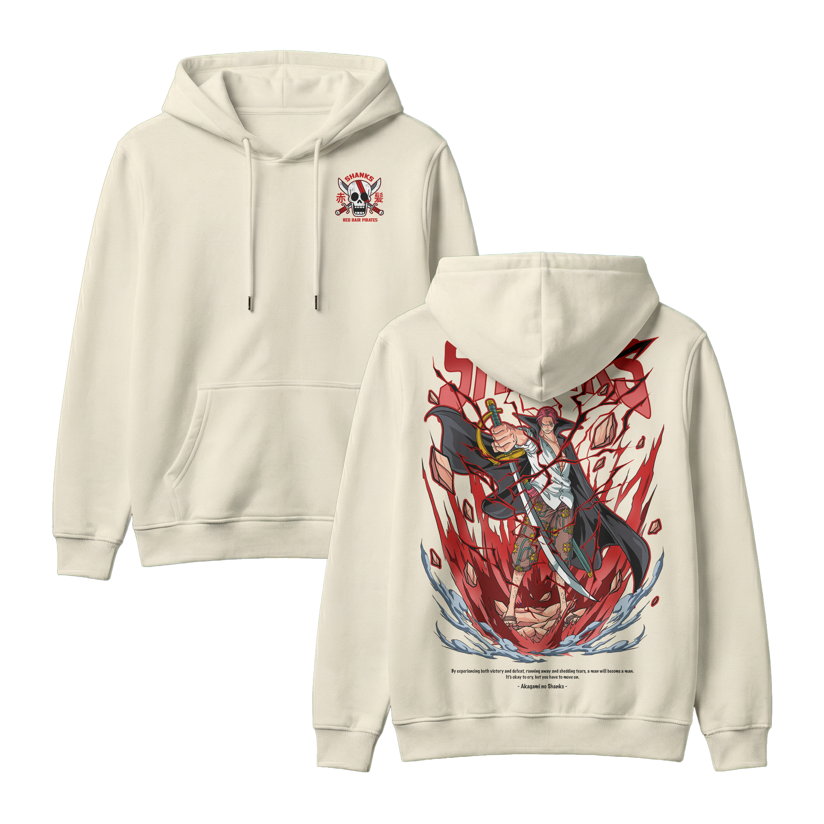 Anime One Piece Akagami no Shanks Pullover Hoodie - RZM003