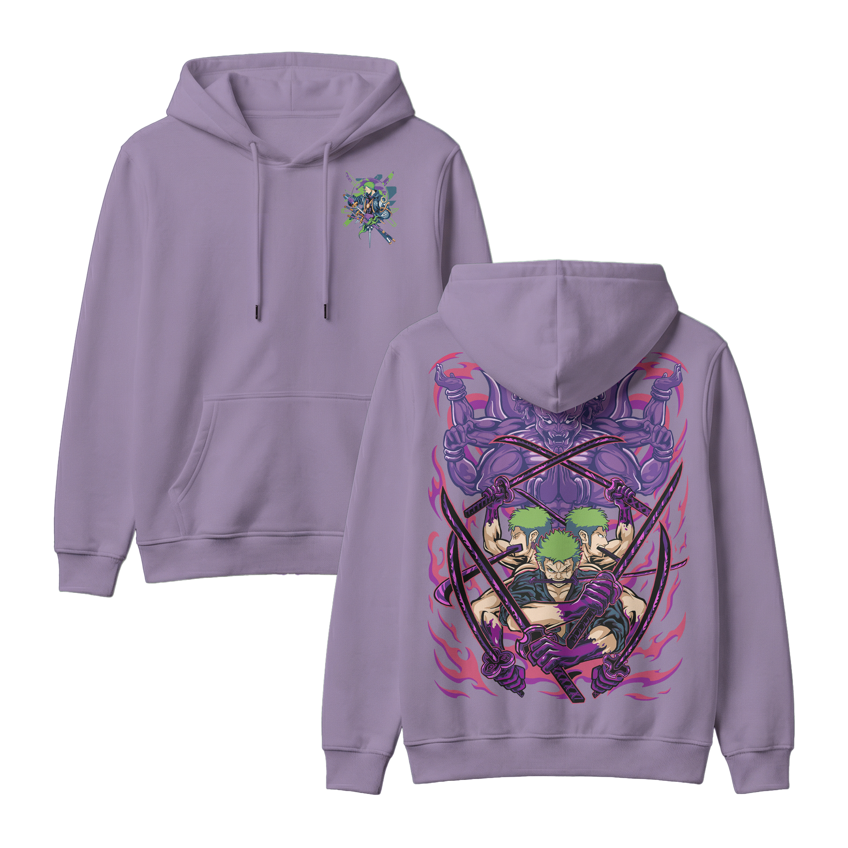 Anime One Piece Roronoa Zoro Pullover Hoodie - RZM004