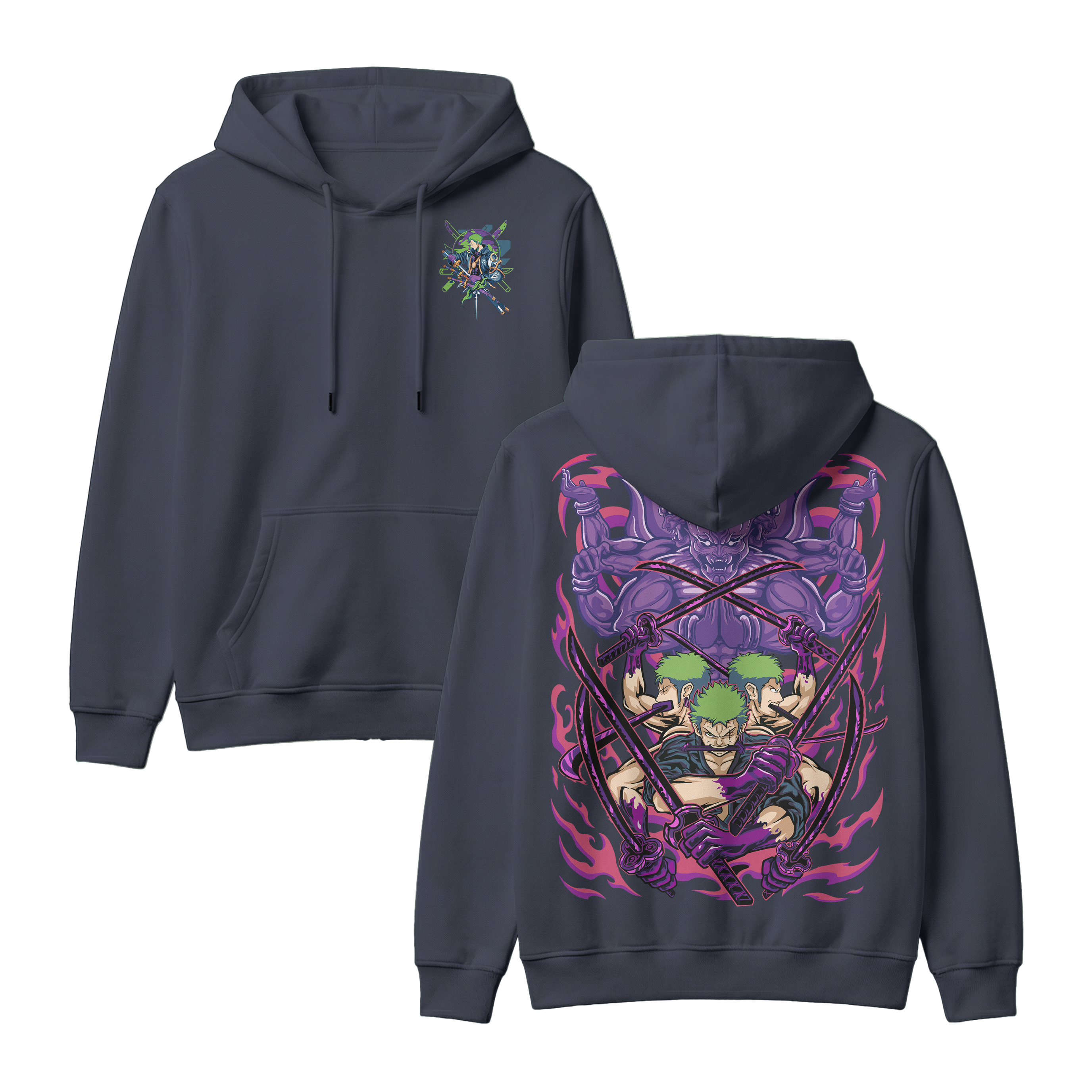 Anime One Piece Roronoa Zoro Pullover Hoodie - RZM004