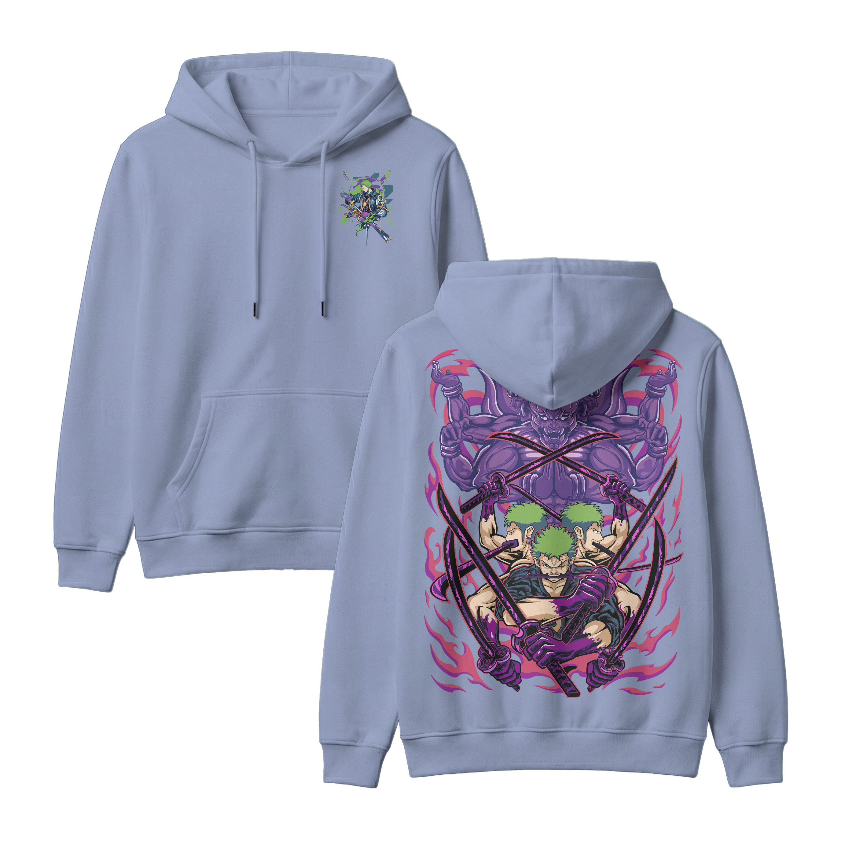 Anime One Piece Roronoa Zoro Pullover Hoodie - RZM004