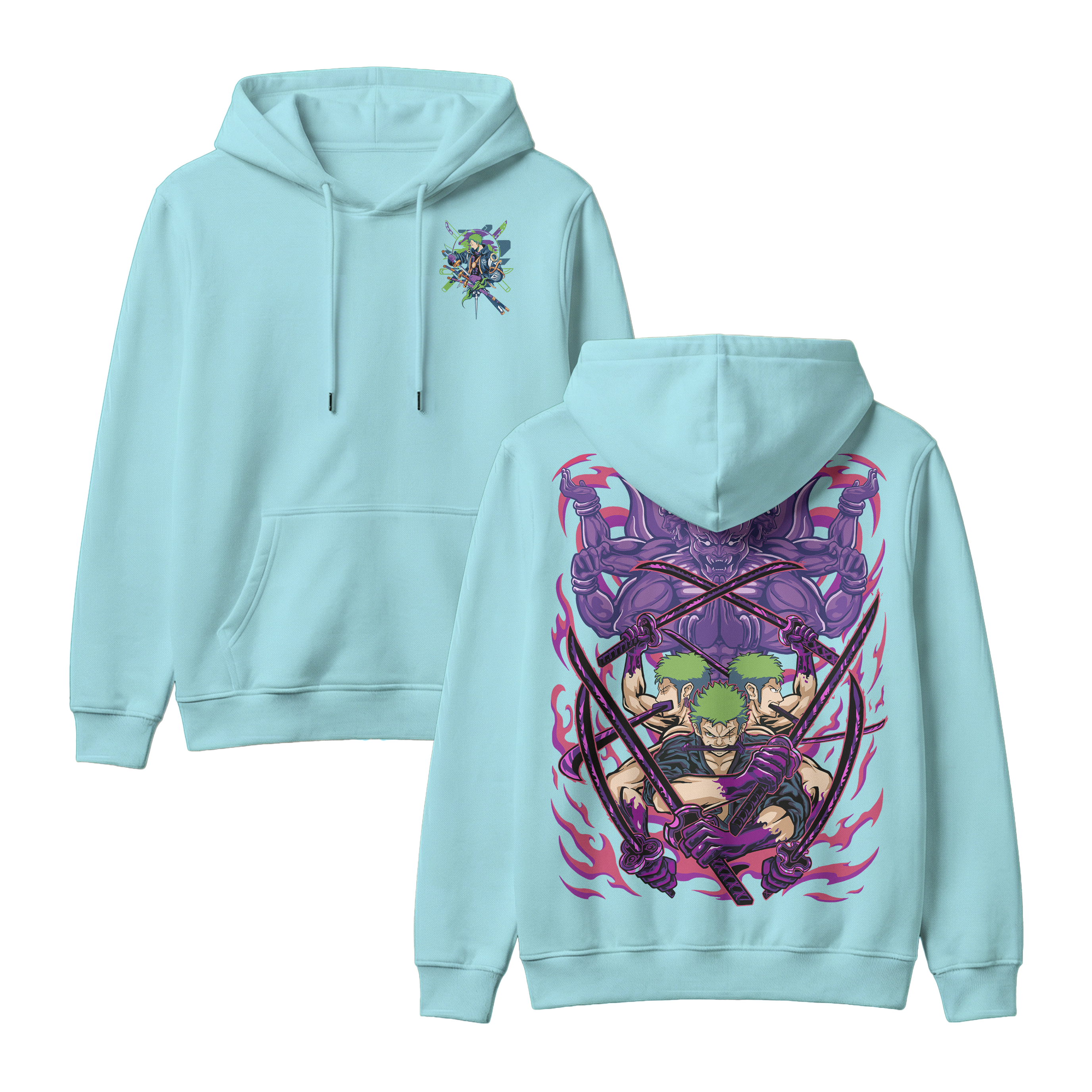 Anime One Piece Roronoa Zoro Pullover Hoodie - RZM004