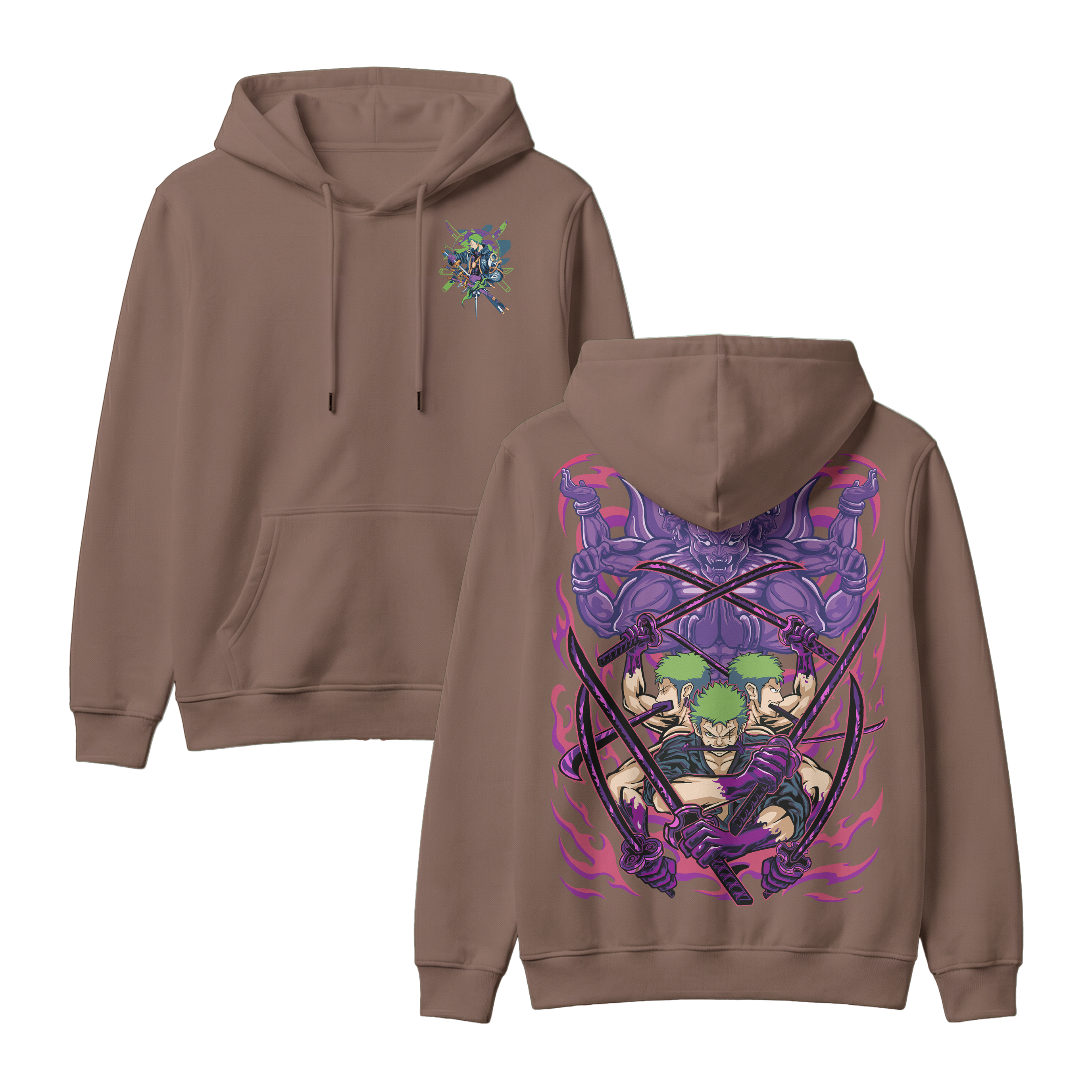 Anime One Piece Roronoa Zoro Pullover Hoodie - RZM004