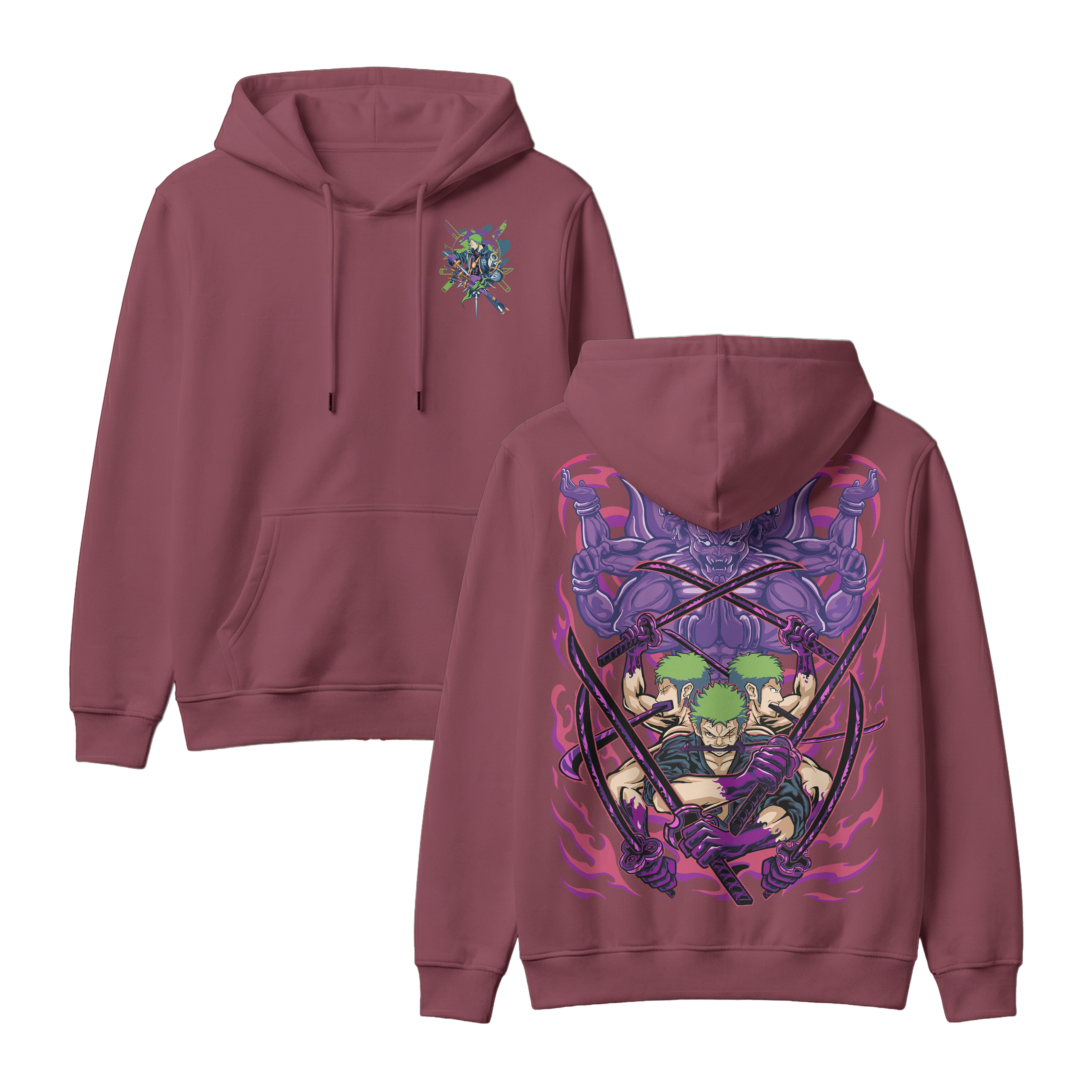Anime One Piece Roronoa Zoro Pullover Hoodie - RZM004