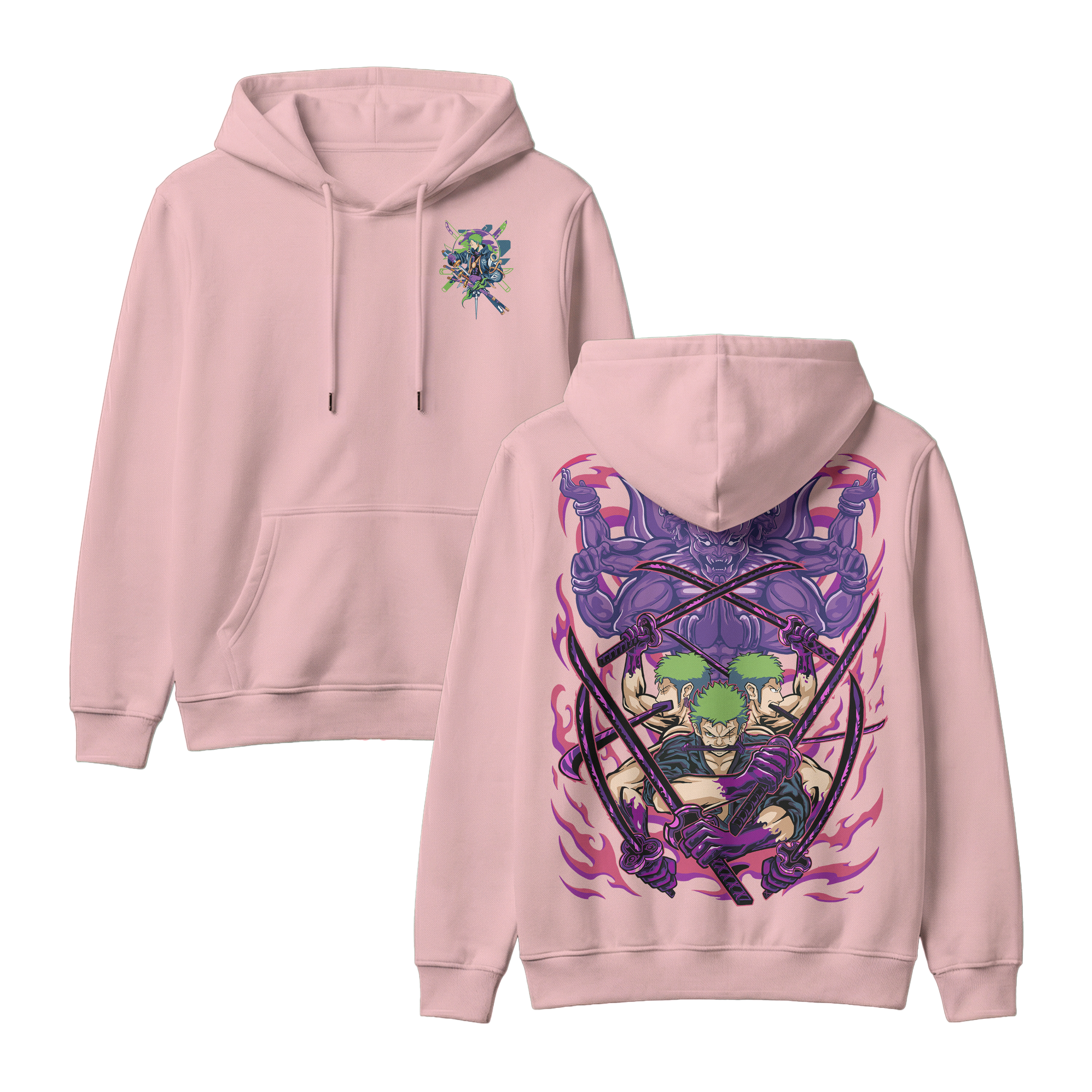 Anime One Piece Roronoa Zoro Pullover Hoodie - RZM004