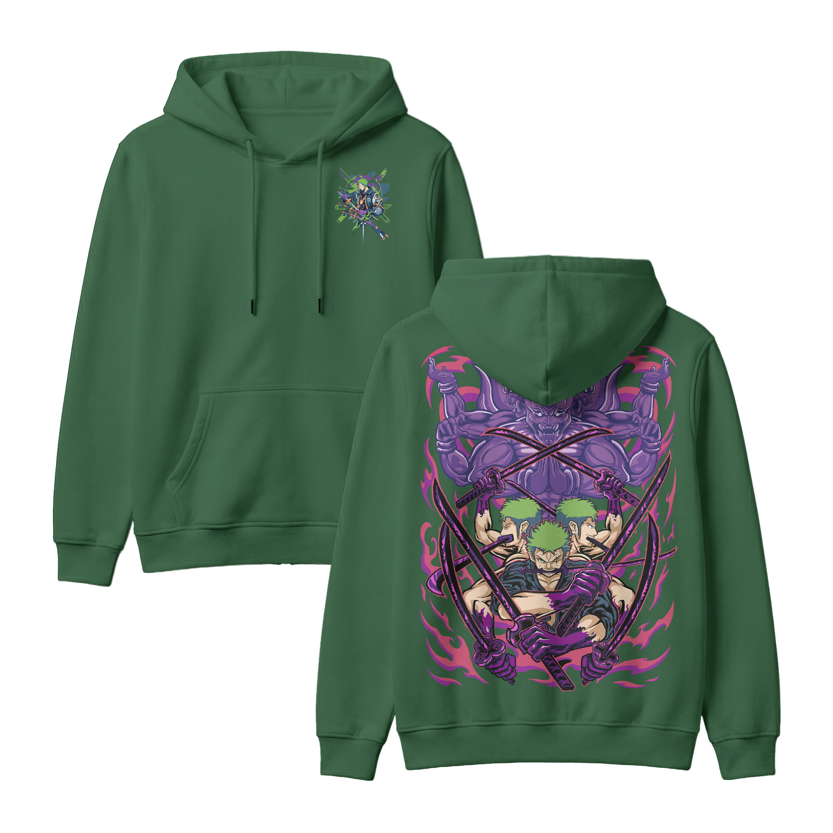 Anime One Piece Roronoa Zoro Pullover Hoodie - RZM004