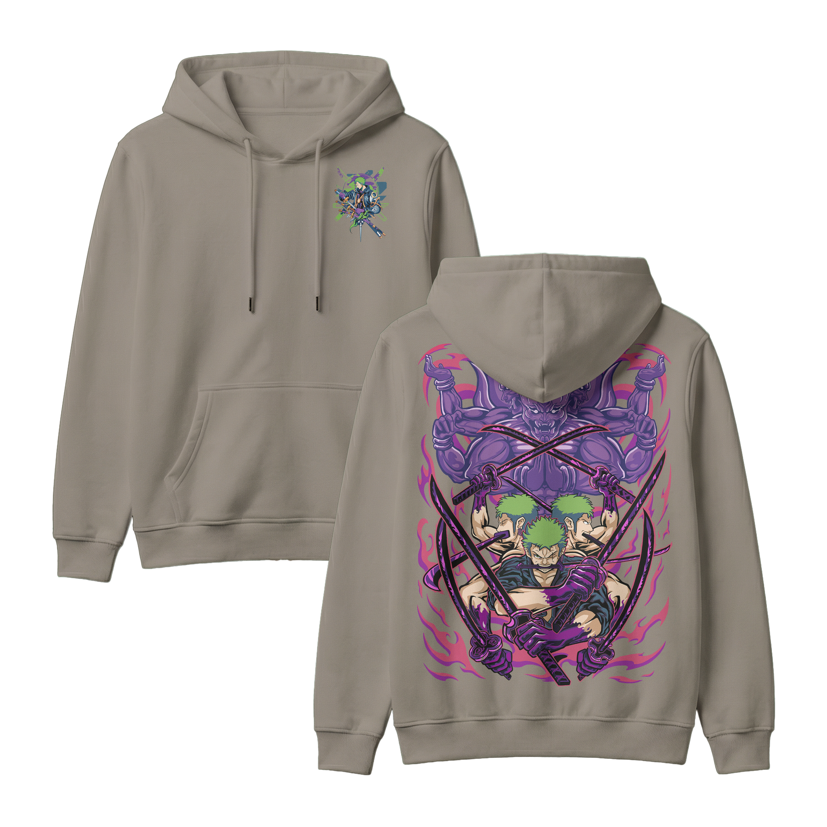 Anime One Piece Roronoa Zoro Pullover Hoodie - RZM004