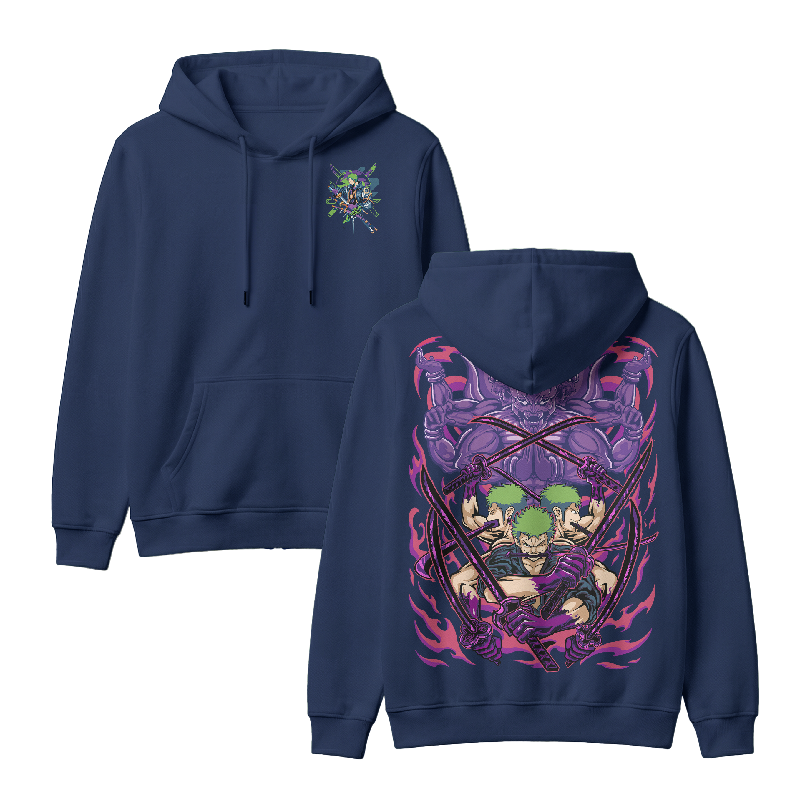 Anime One Piece Roronoa Zoro Pullover Hoodie - RZM004