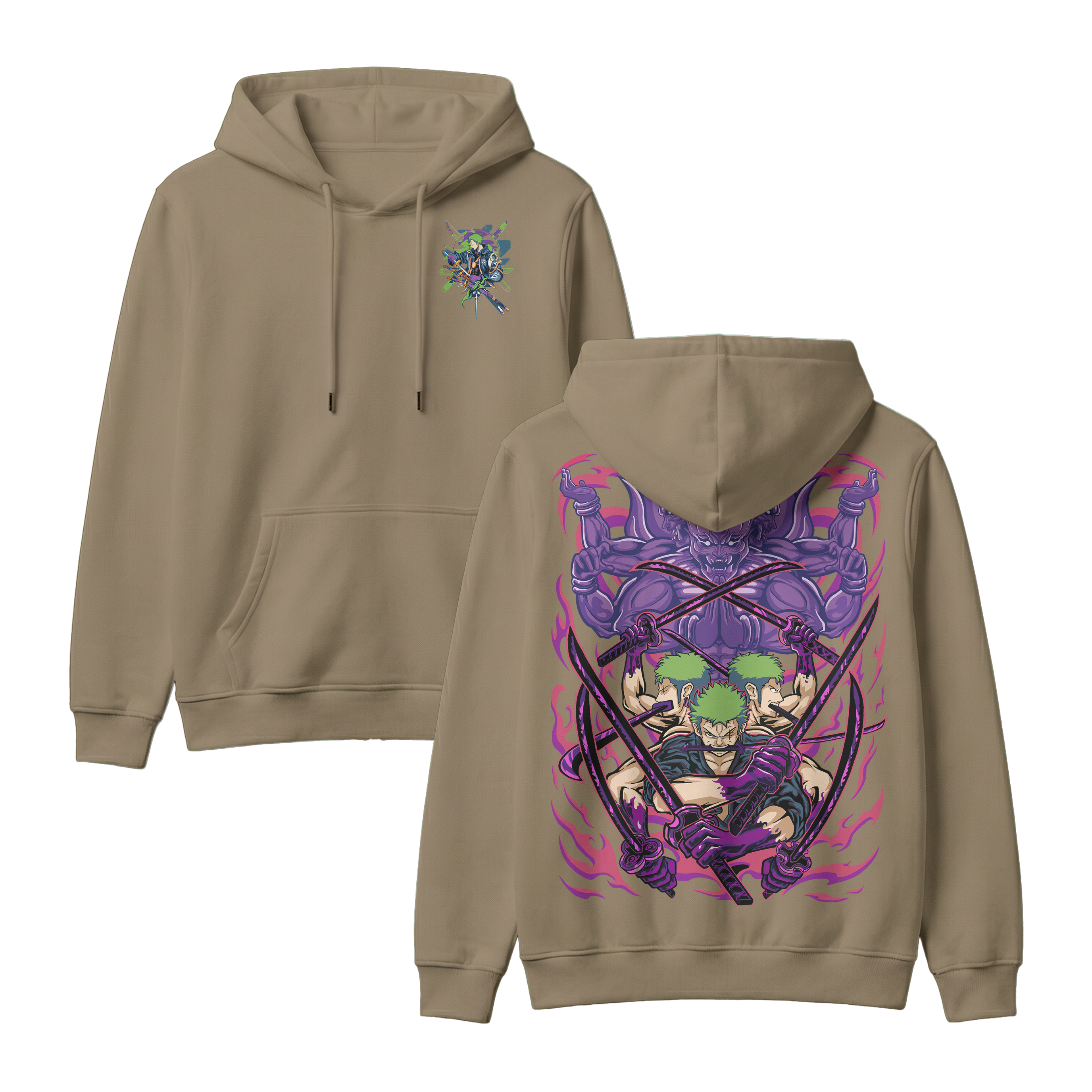 Anime One Piece Roronoa Zoro Pullover Hoodie - RZM004