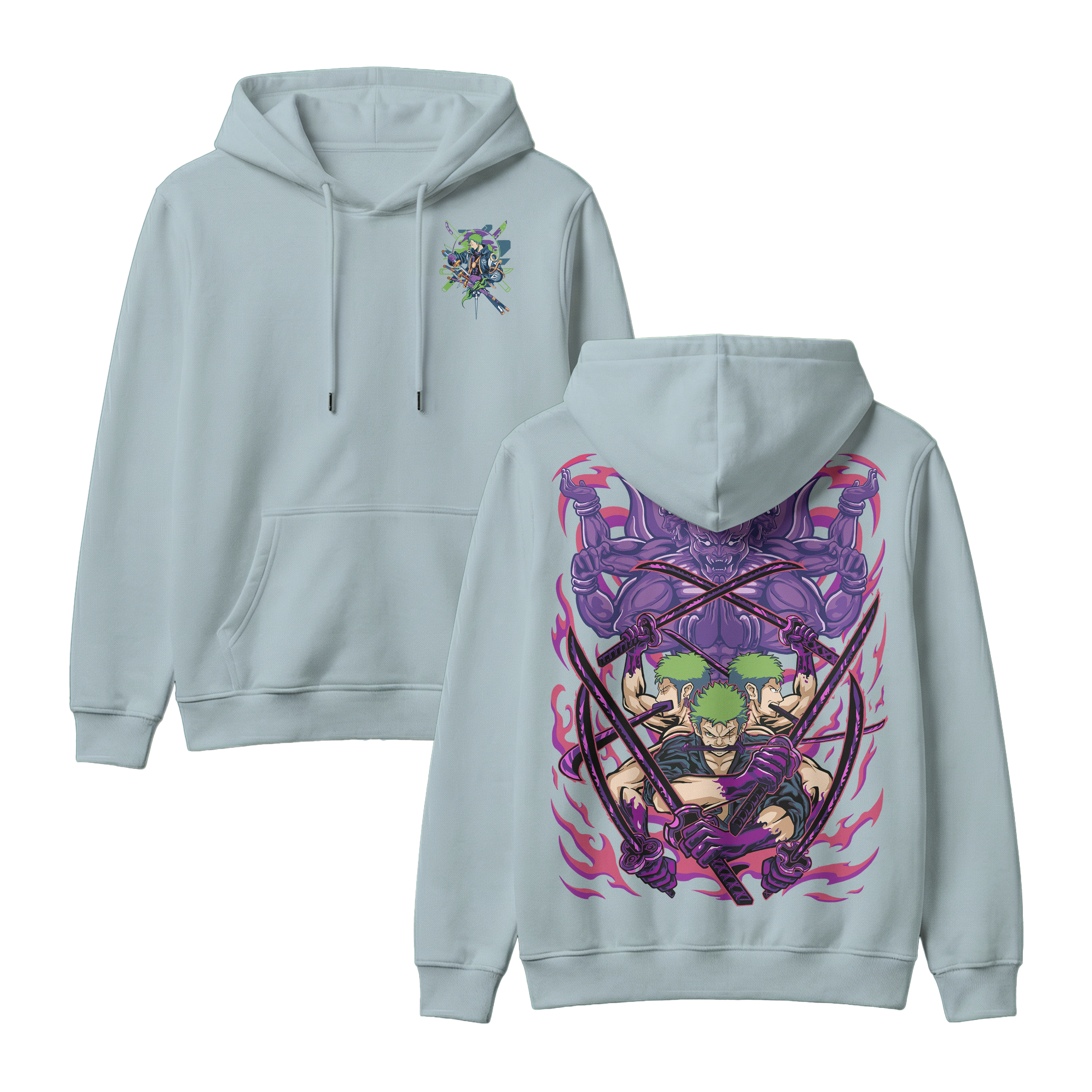 Anime One Piece Roronoa Zoro Pullover Hoodie - RZM004