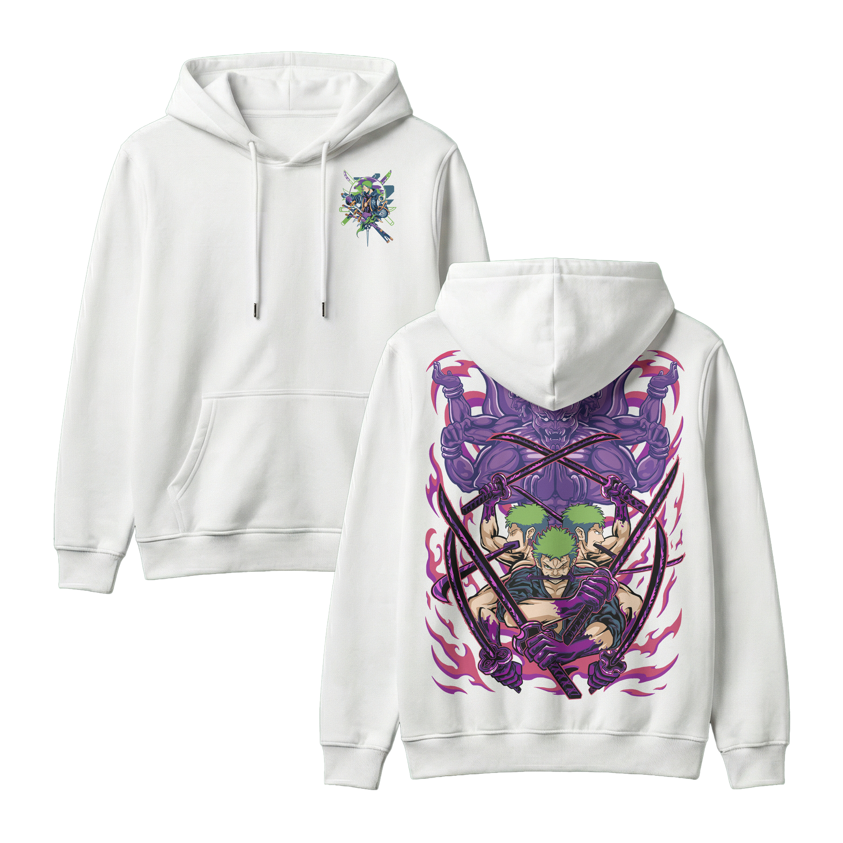 Anime One Piece Roronoa Zoro Pullover Hoodie - RZM004