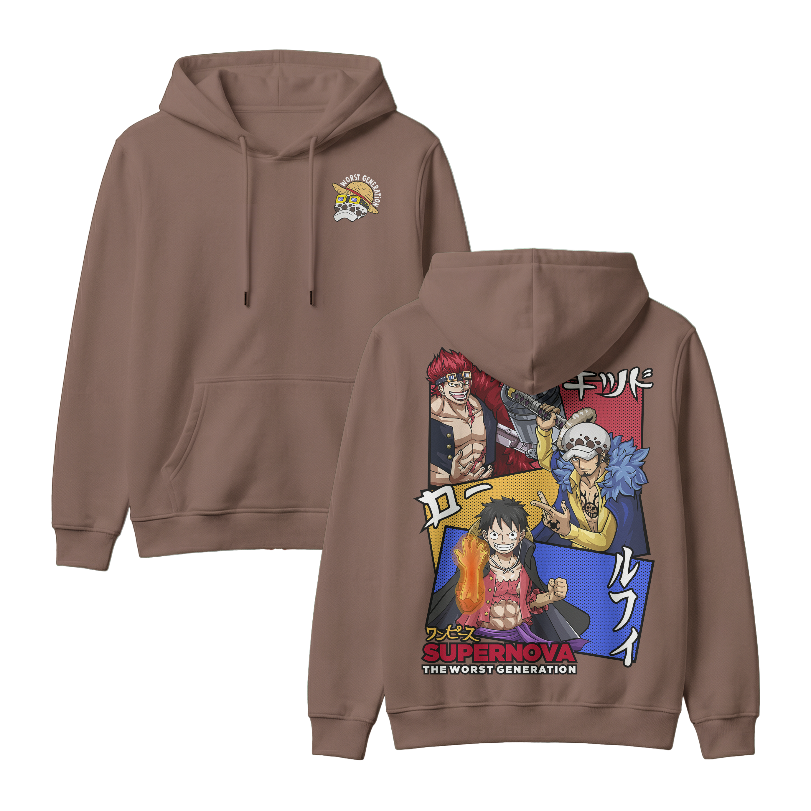 Anime One Piece Supernova The Worst Generation Pullover Hoodie - RZM007