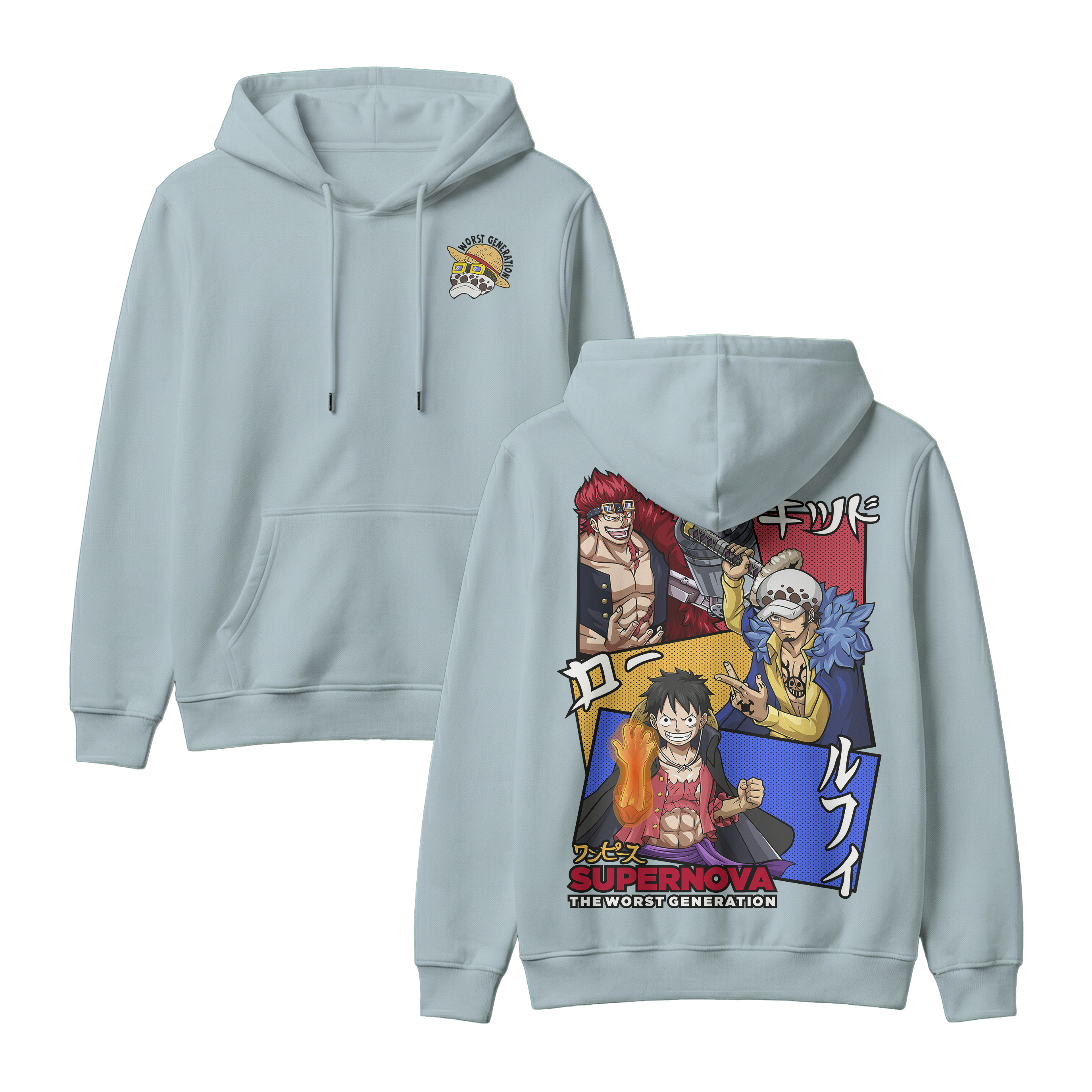 Anime One Piece Supernova The Worst Generation Pullover Hoodie - RZM007