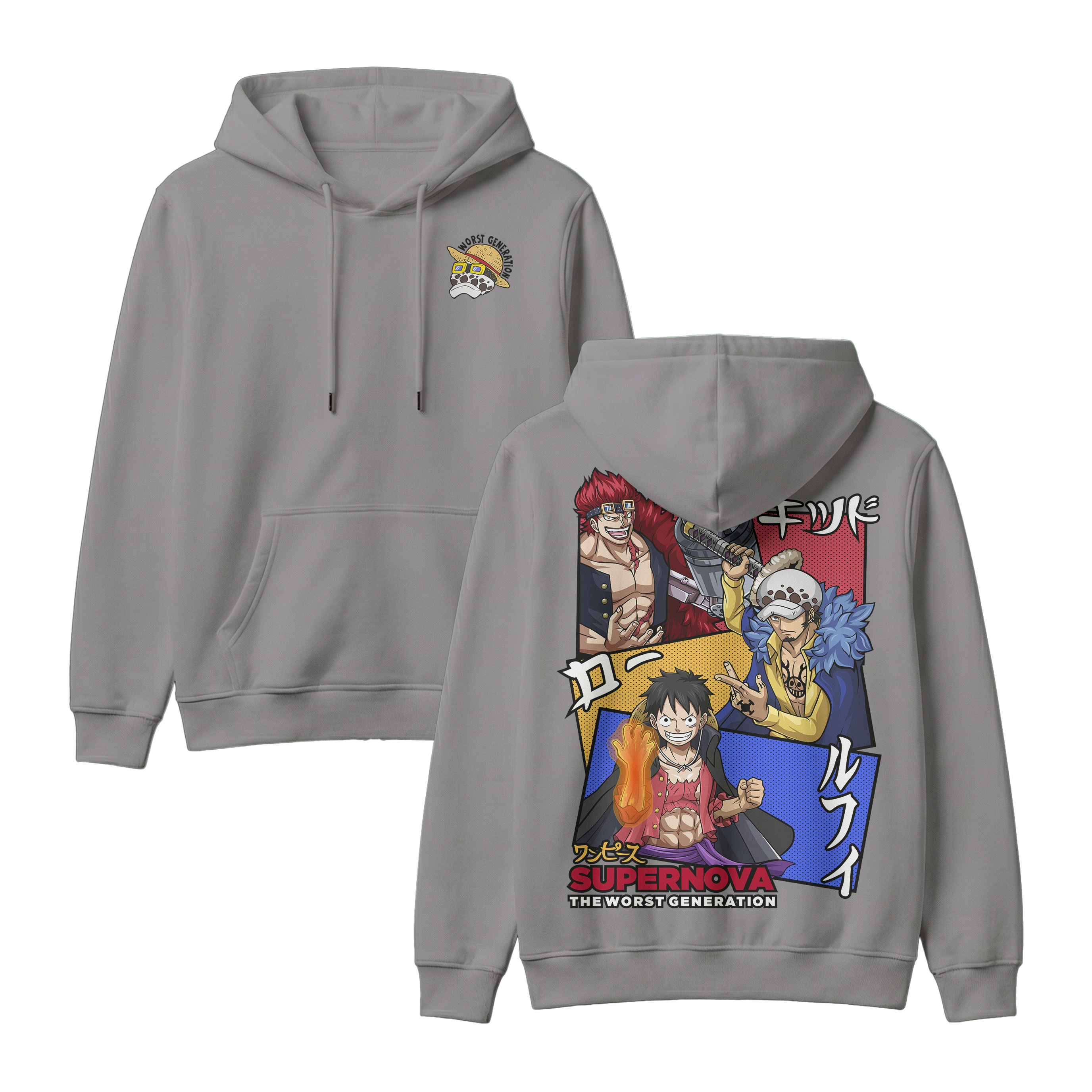 Anime One Piece Supernova The Worst Generation Pullover Hoodie - RZM007
