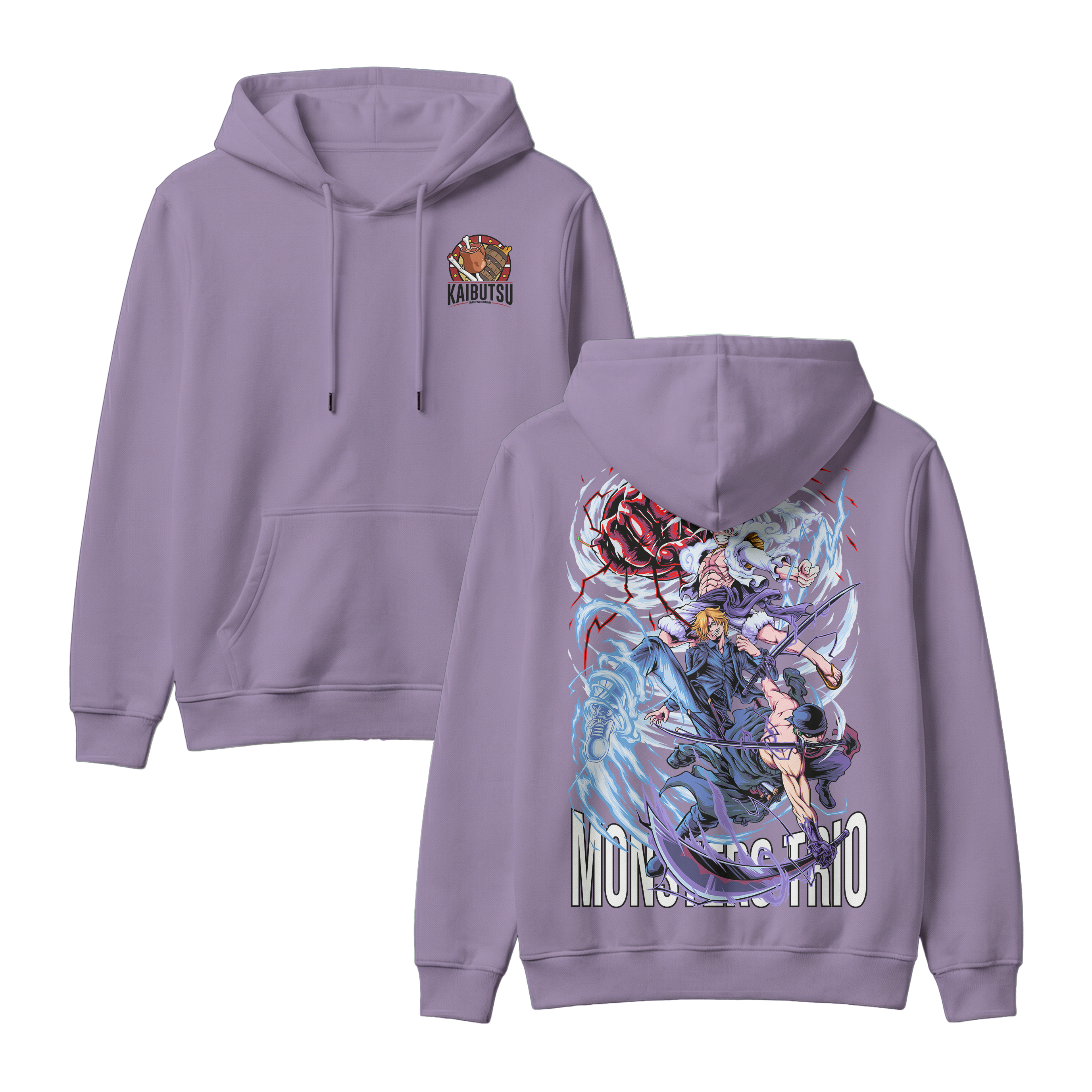 Anime One Piece Monster Trio Pullover Hoodie - RZM009