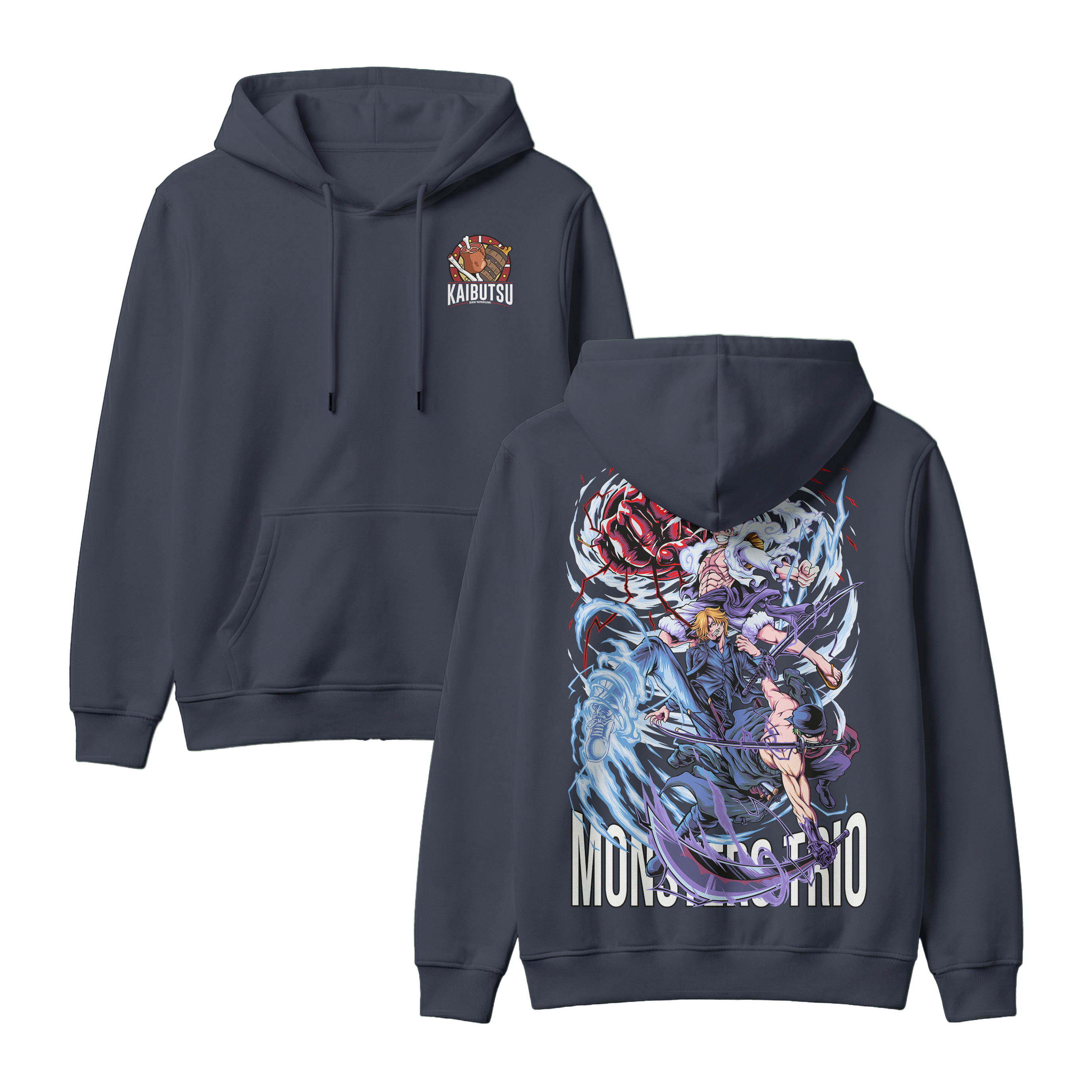Anime One Piece Monster Trio Pullover Hoodie - RZM009