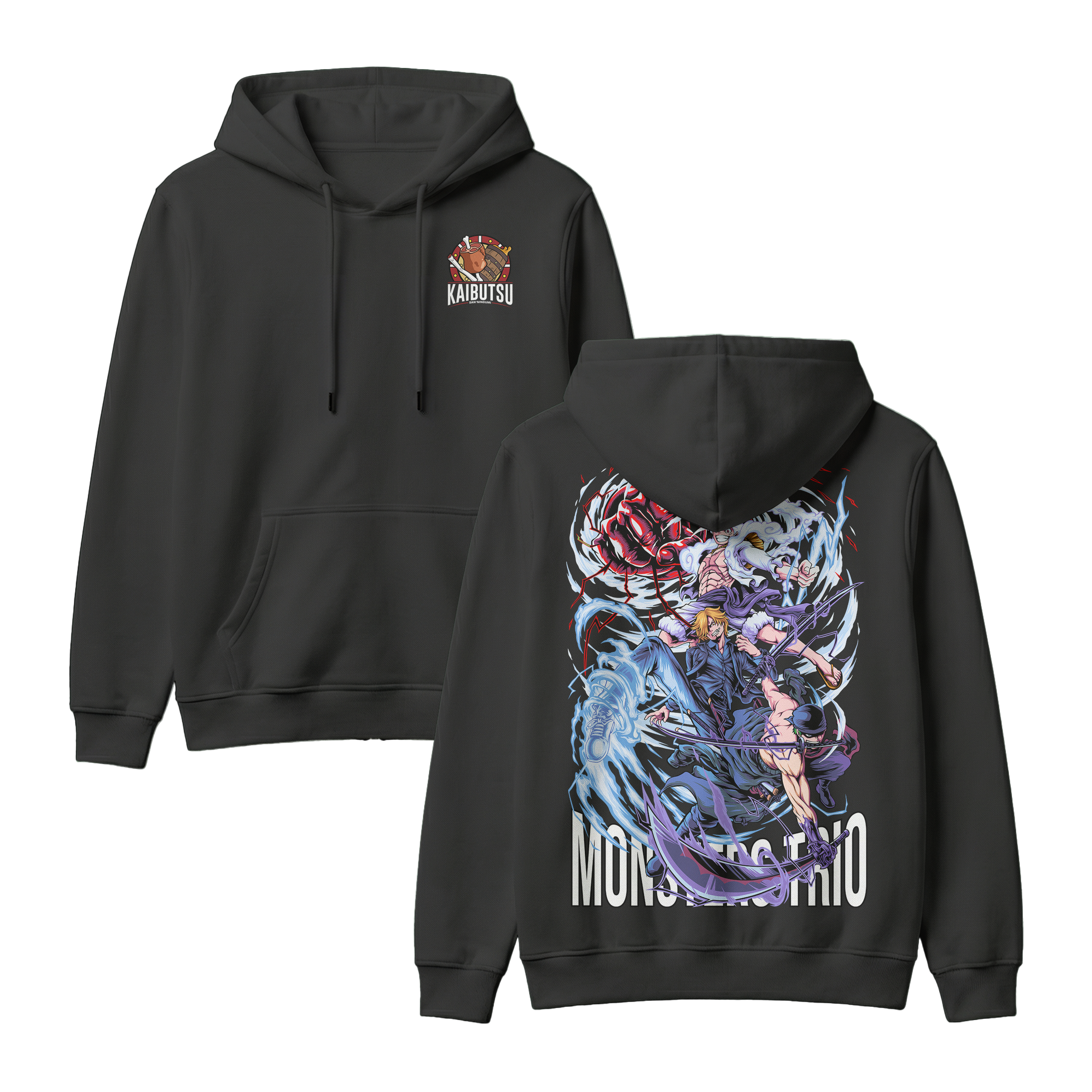 Anime One Piece Monster Trio Pullover Hoodie - RZM009