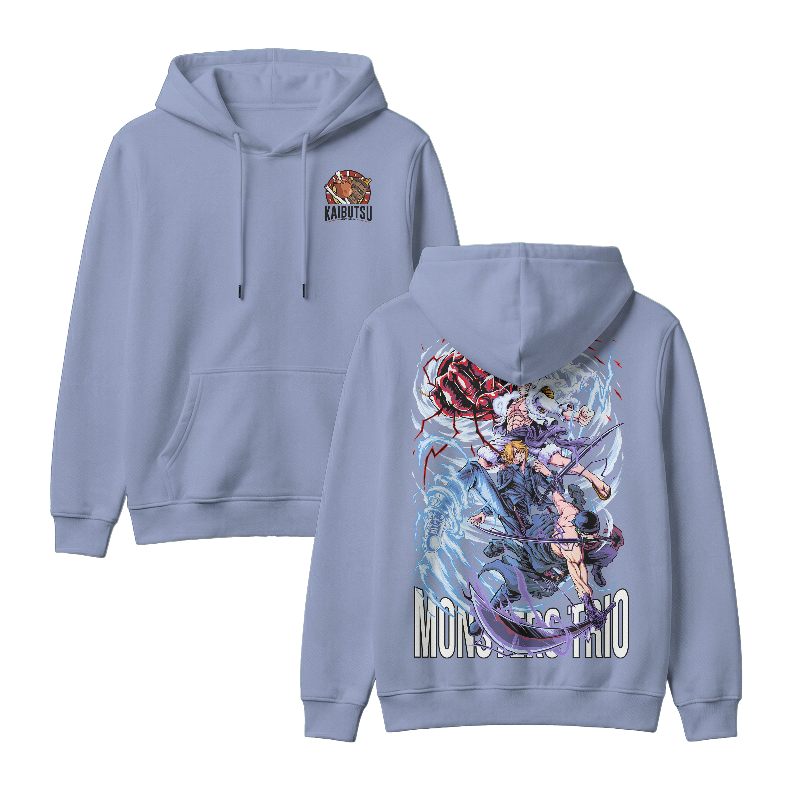Anime One Piece Monster Trio Pullover Hoodie - RZM009