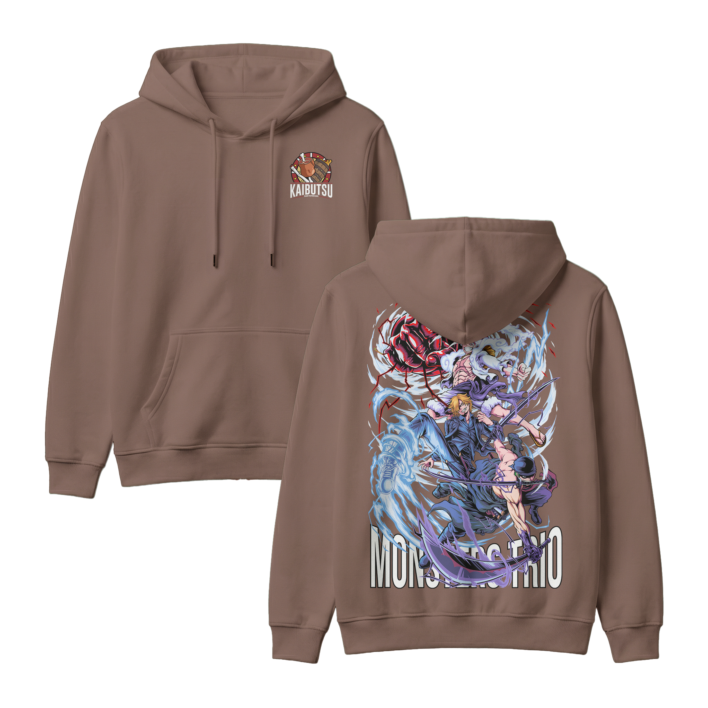 Anime One Piece Monster Trio Pullover Hoodie - RZM009