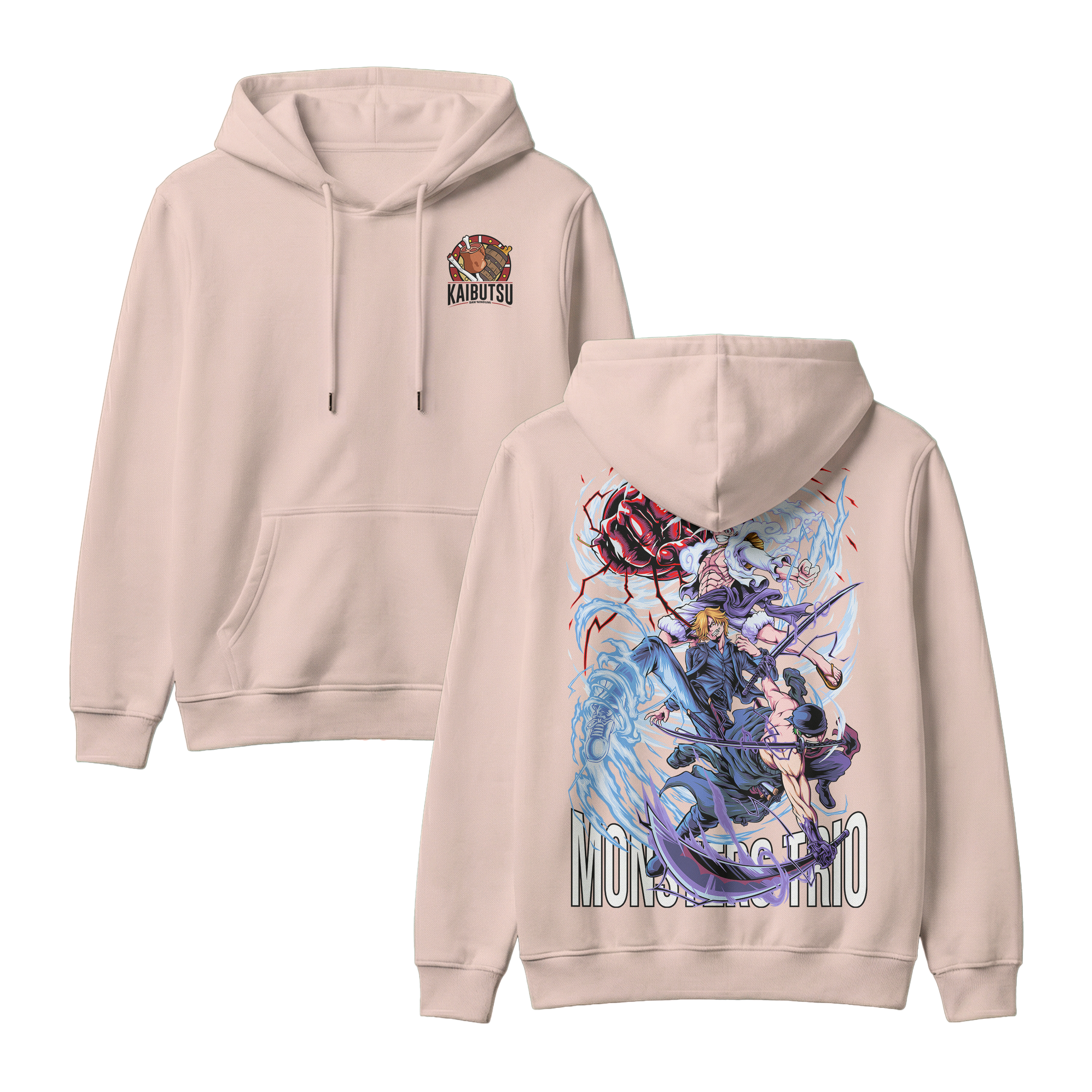 Anime One Piece Monster Trio Pullover Hoodie - RZM009