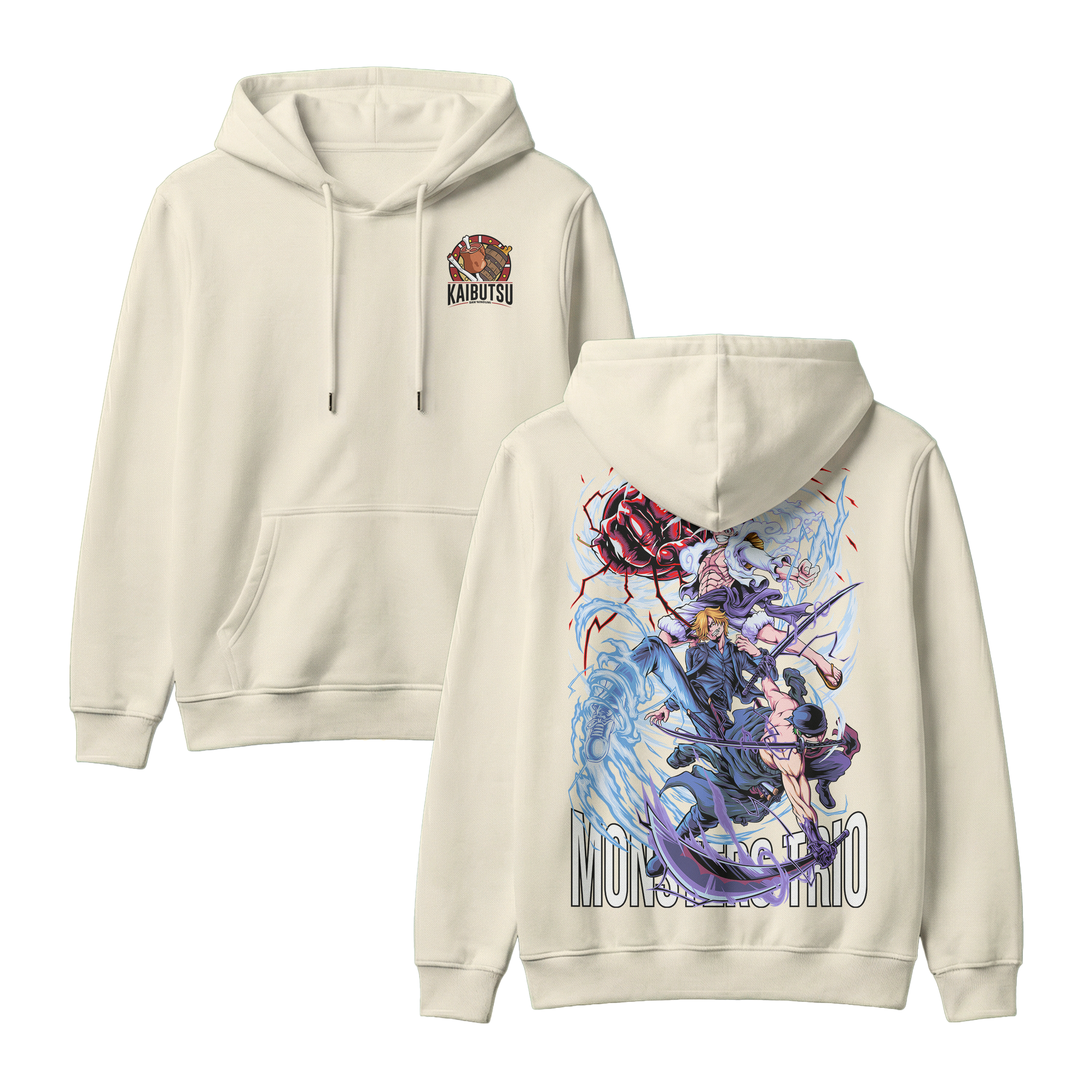 Anime One Piece Monster Trio Pullover Hoodie - RZM009