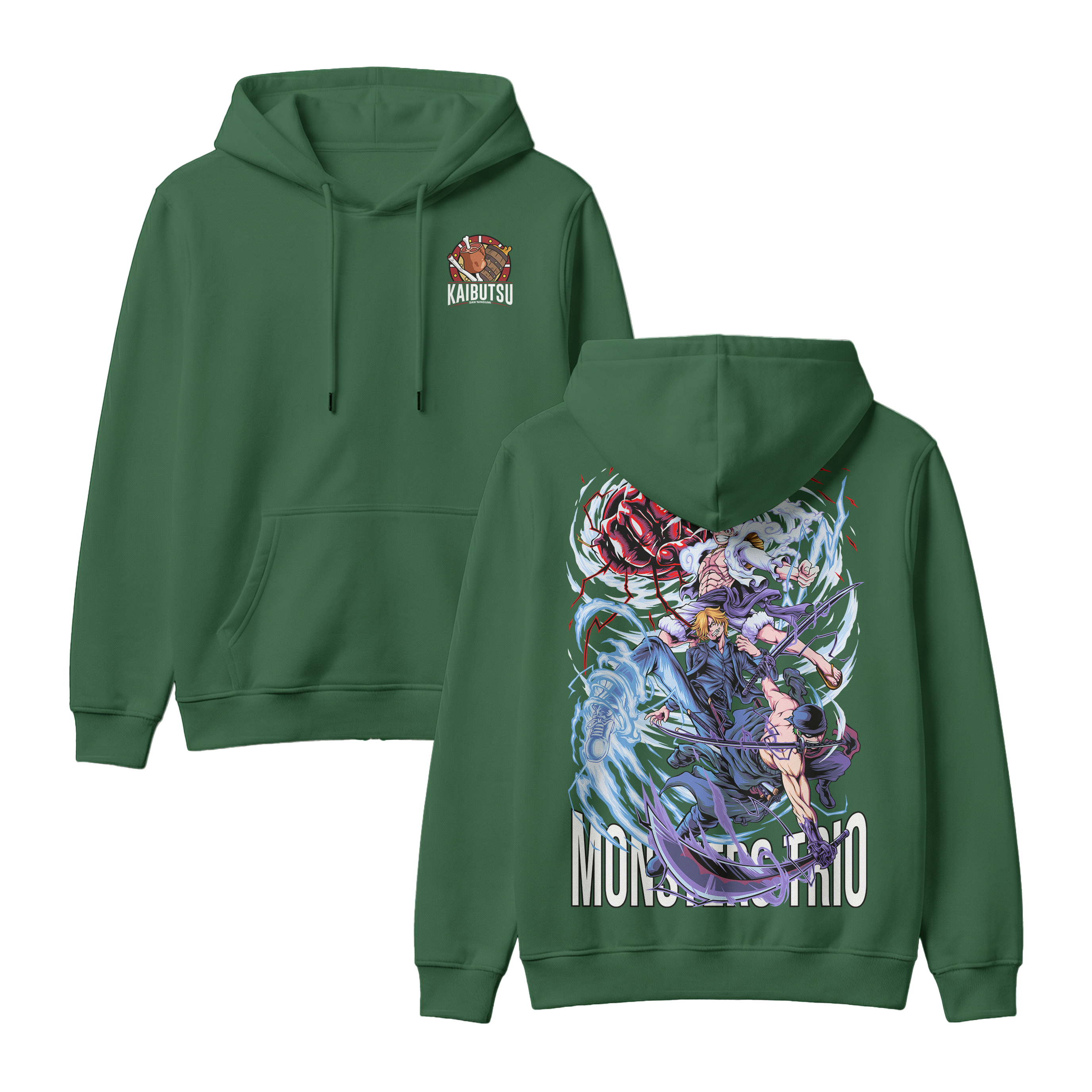 Anime One Piece Monster Trio Pullover Hoodie - RZM009