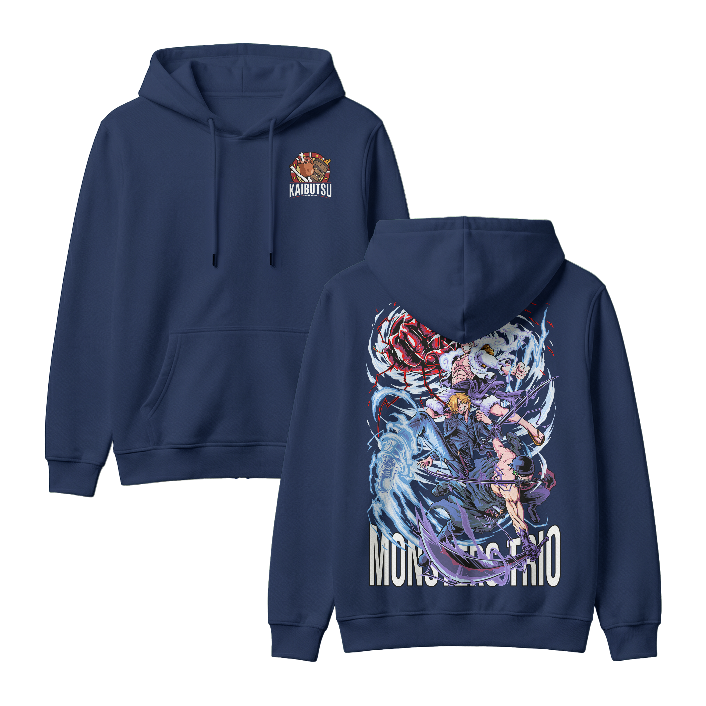 Anime One Piece Monster Trio Pullover Hoodie - RZM009