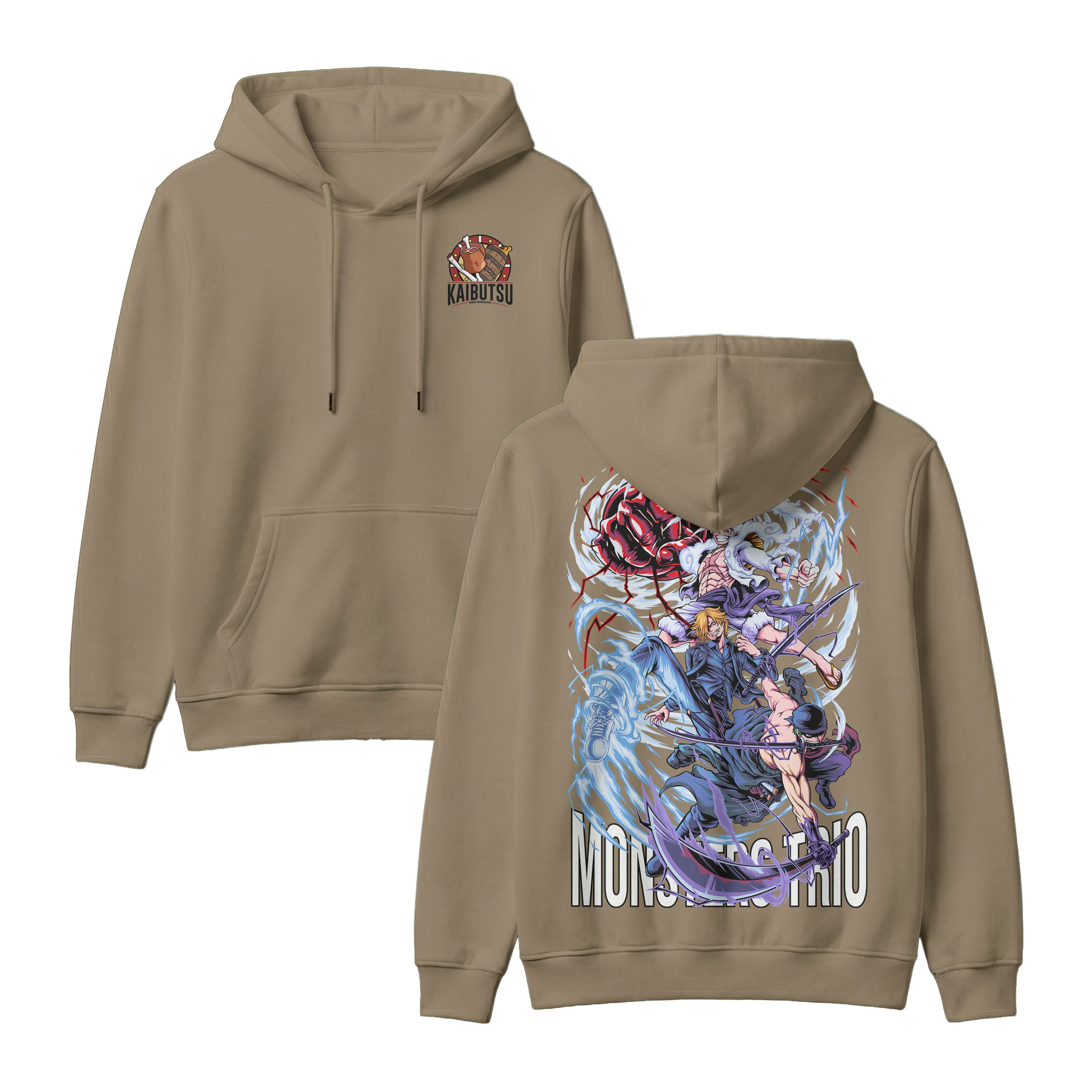Anime One Piece Monster Trio Pullover Hoodie - RZM009