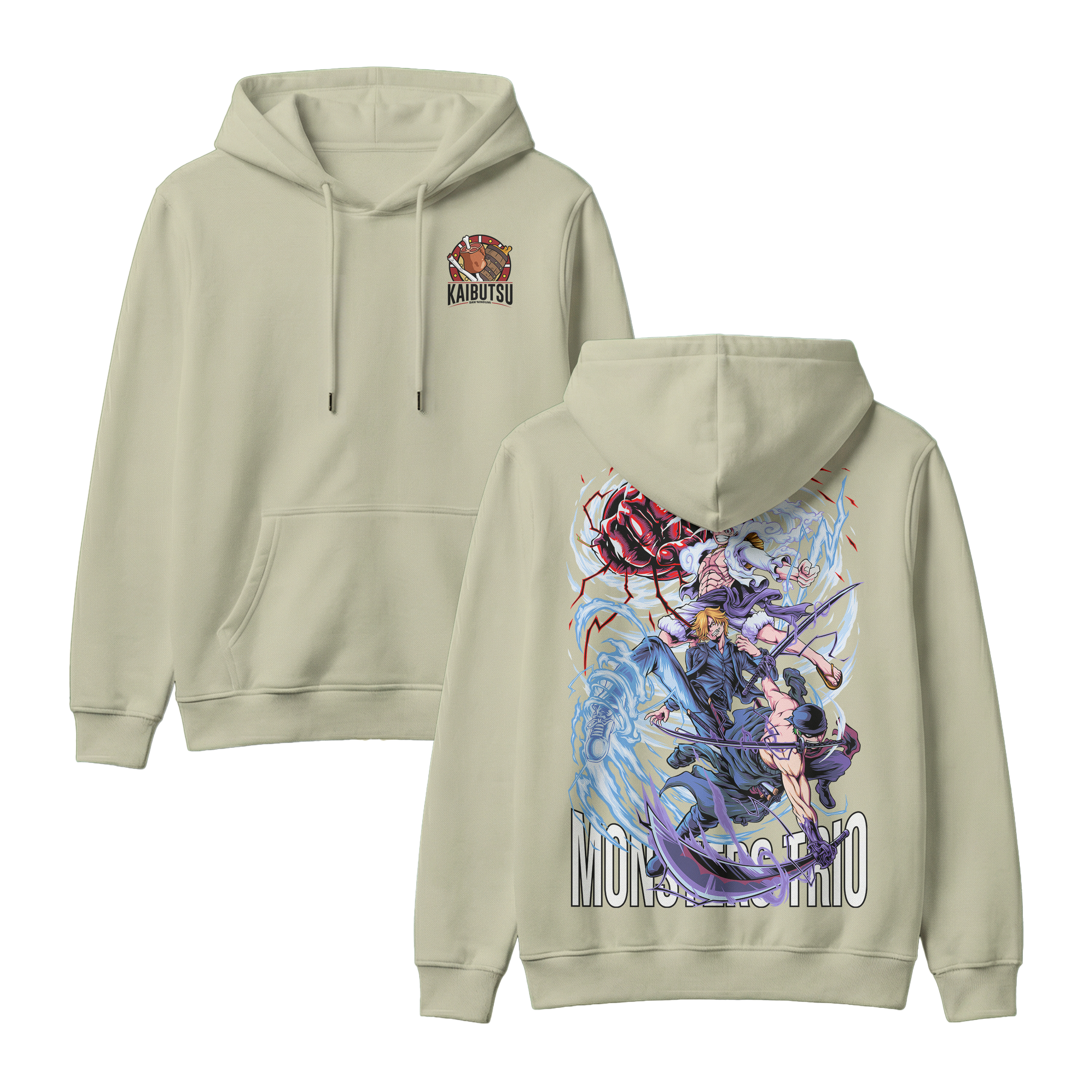 Anime One Piece Monster Trio Pullover Hoodie - RZM009