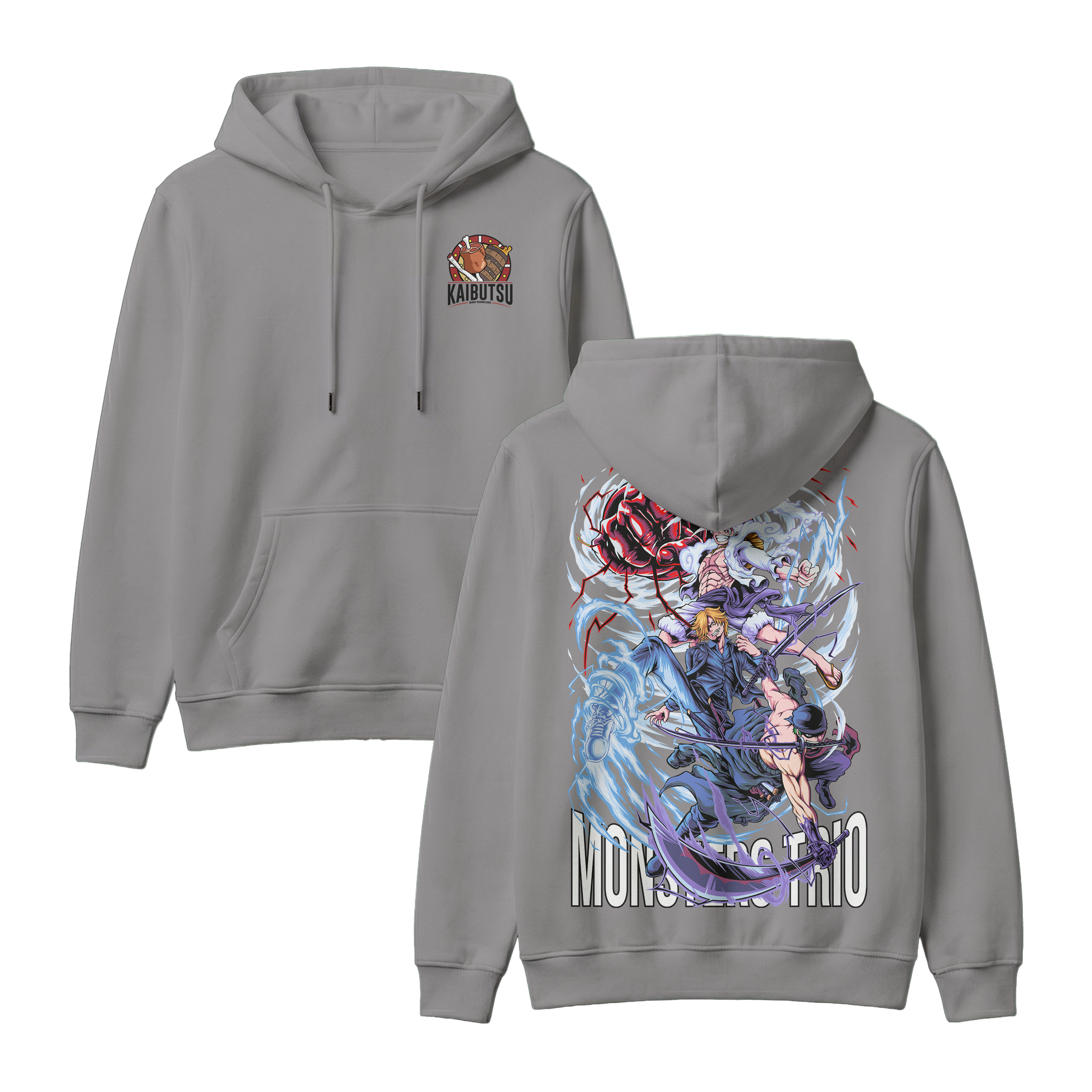 Anime One Piece Monster Trio Pullover Hoodie - RZM009