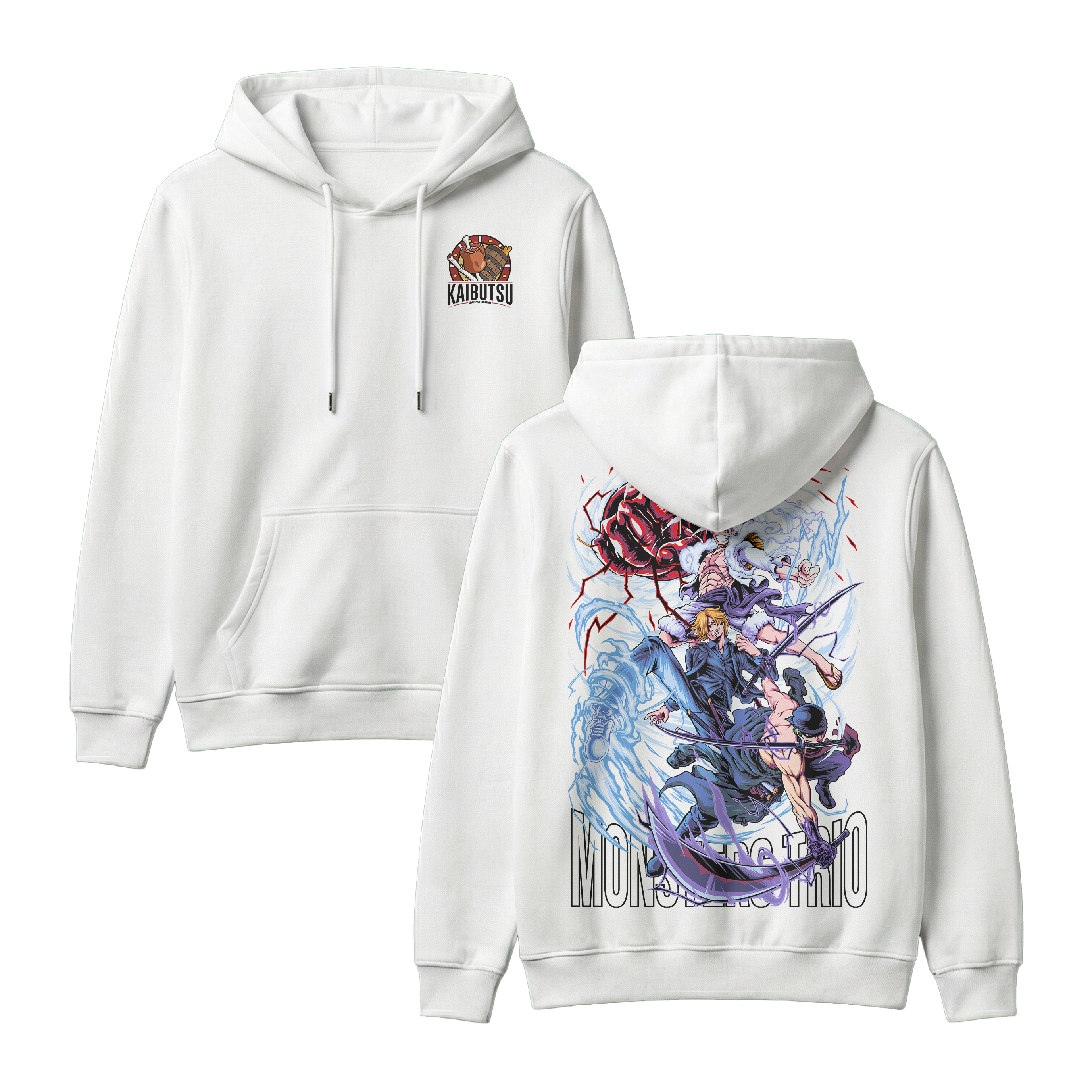 Anime One Piece Monster Trio Pullover Hoodie - RZM009