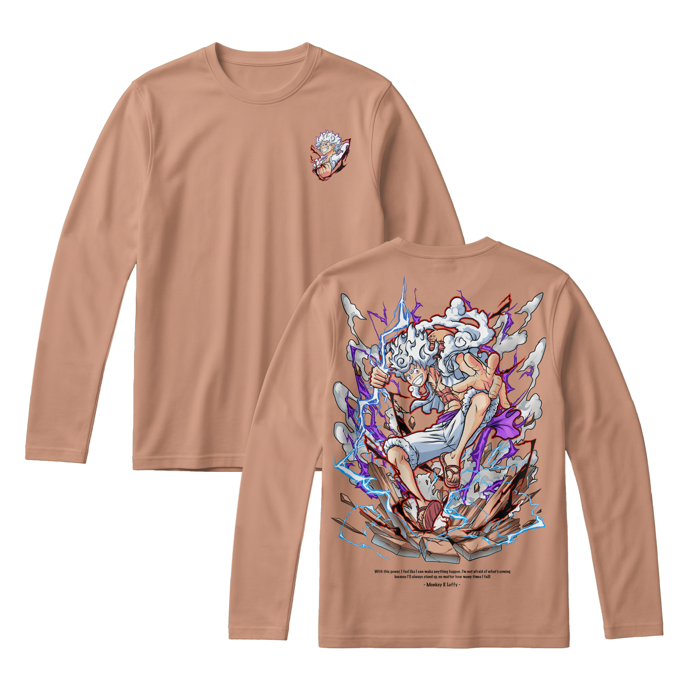Anime One Piece Monkey D. Luffy Long Sleeve Tee - RZM001