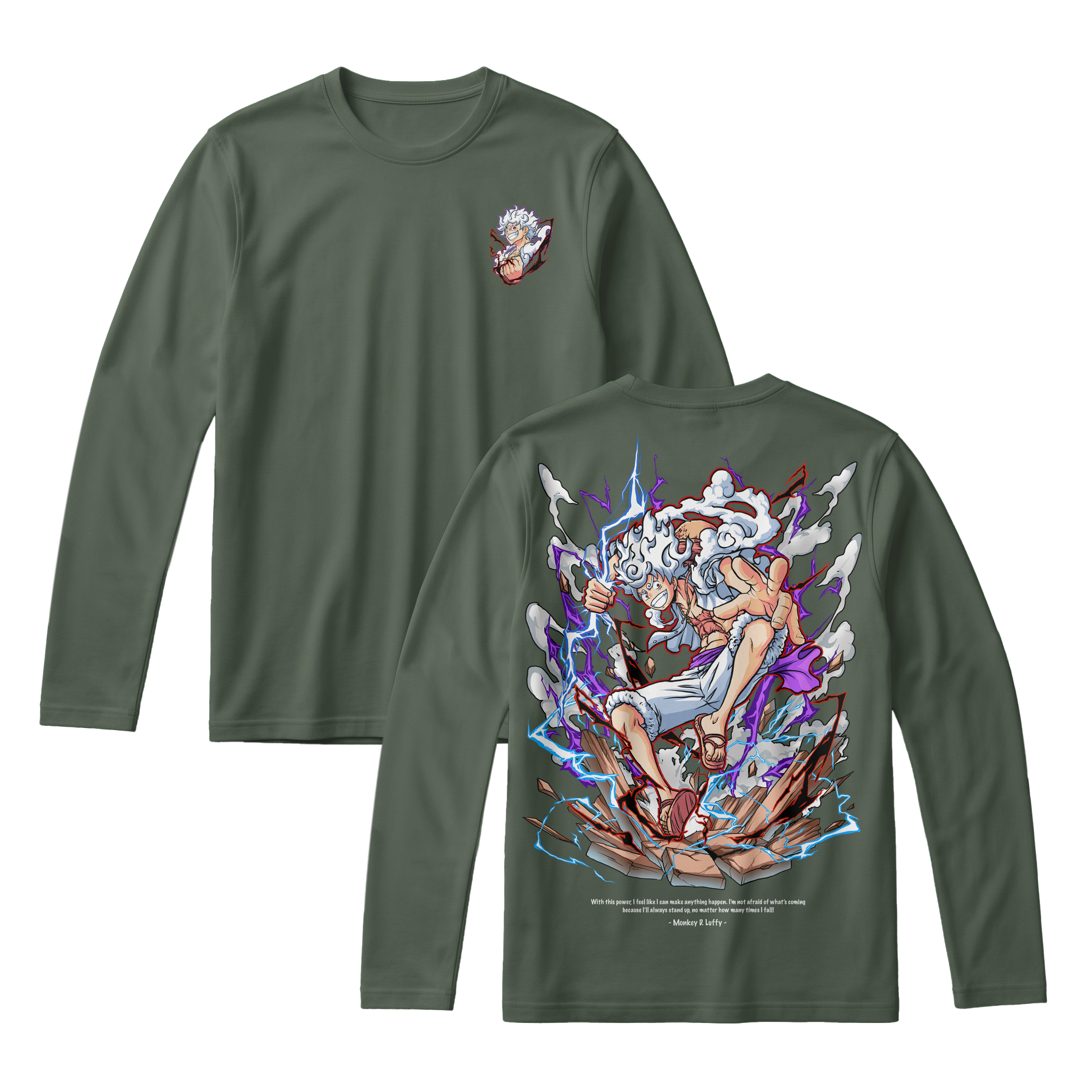 Anime One Piece Monkey D. Luffy Long Sleeve Tee - RZM001