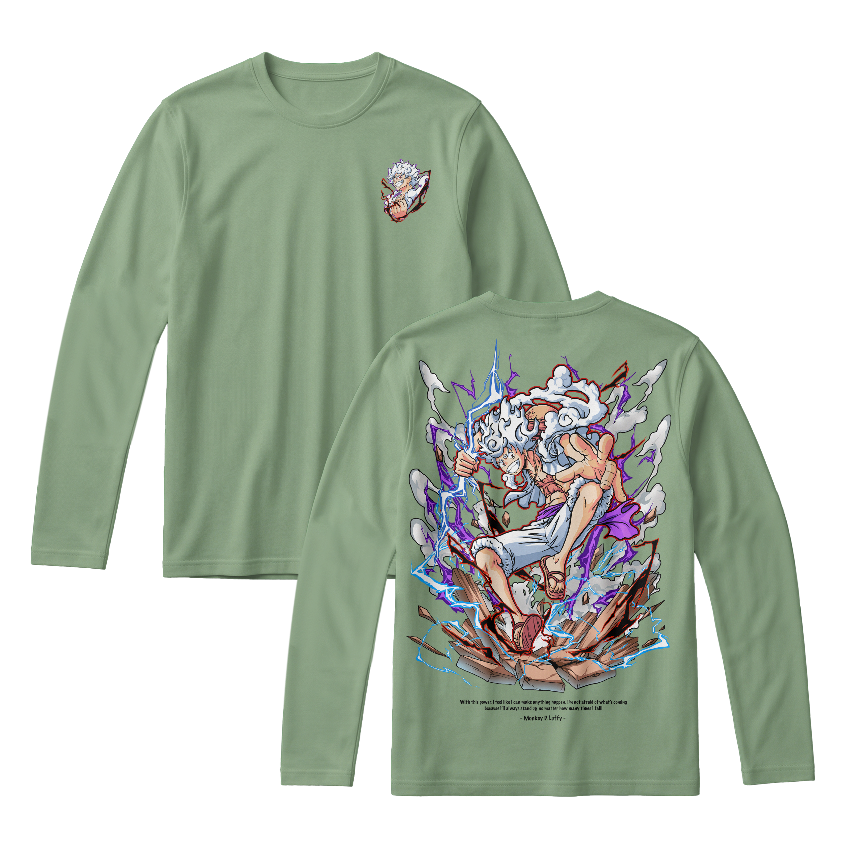 Anime One Piece Monkey D. Luffy Long Sleeve Tee - RZM001