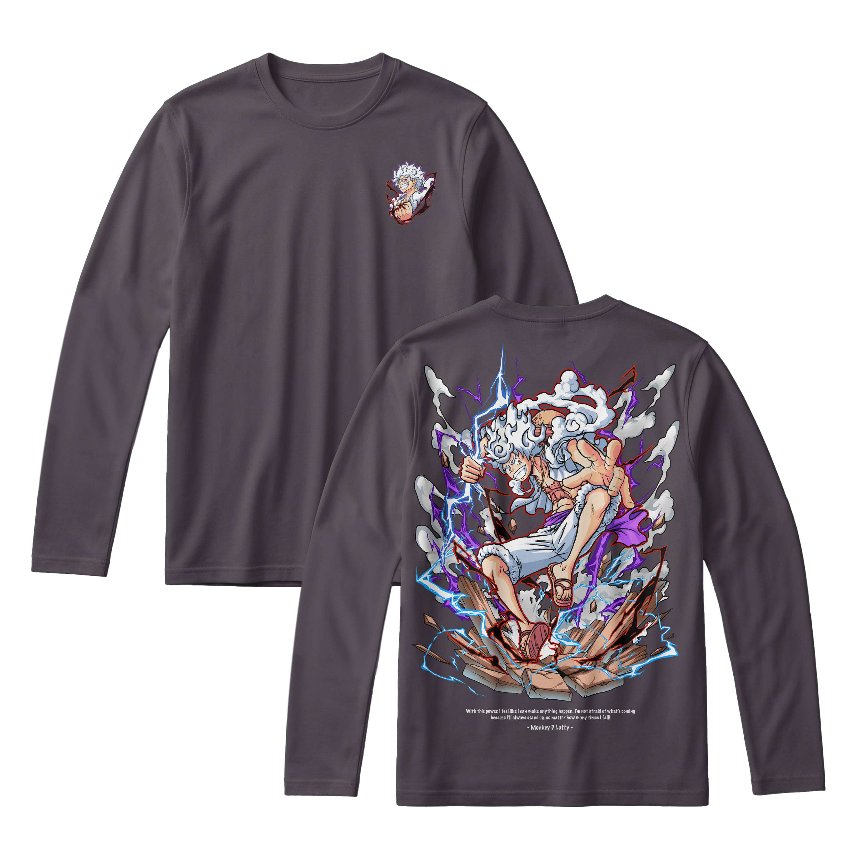 Anime One Piece Monkey D. Luffy Long Sleeve Tee - RZM001