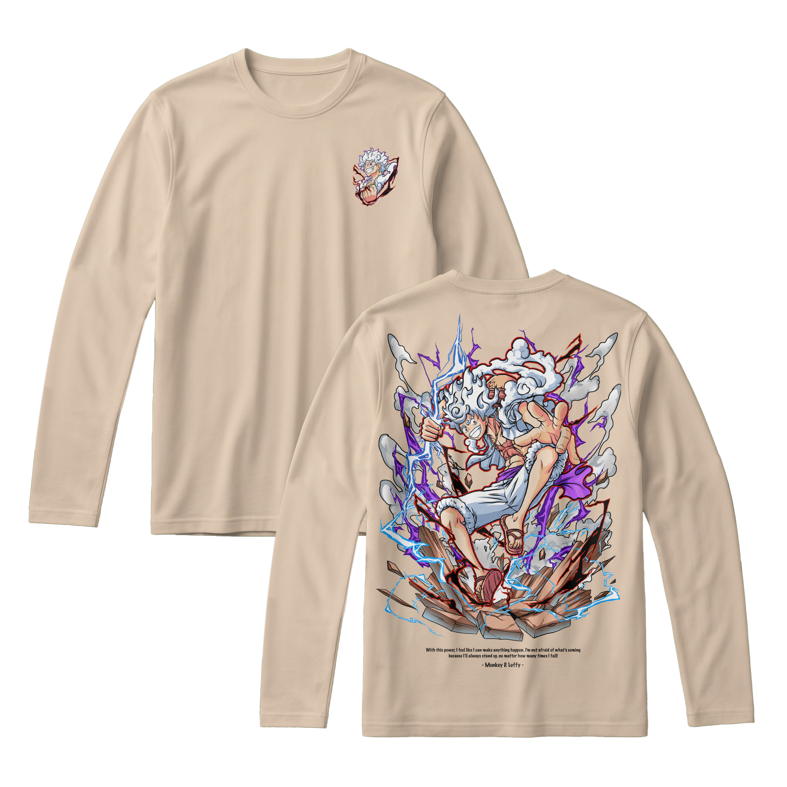 Anime One Piece Monkey D. Luffy Long Sleeve Tee - RZM001