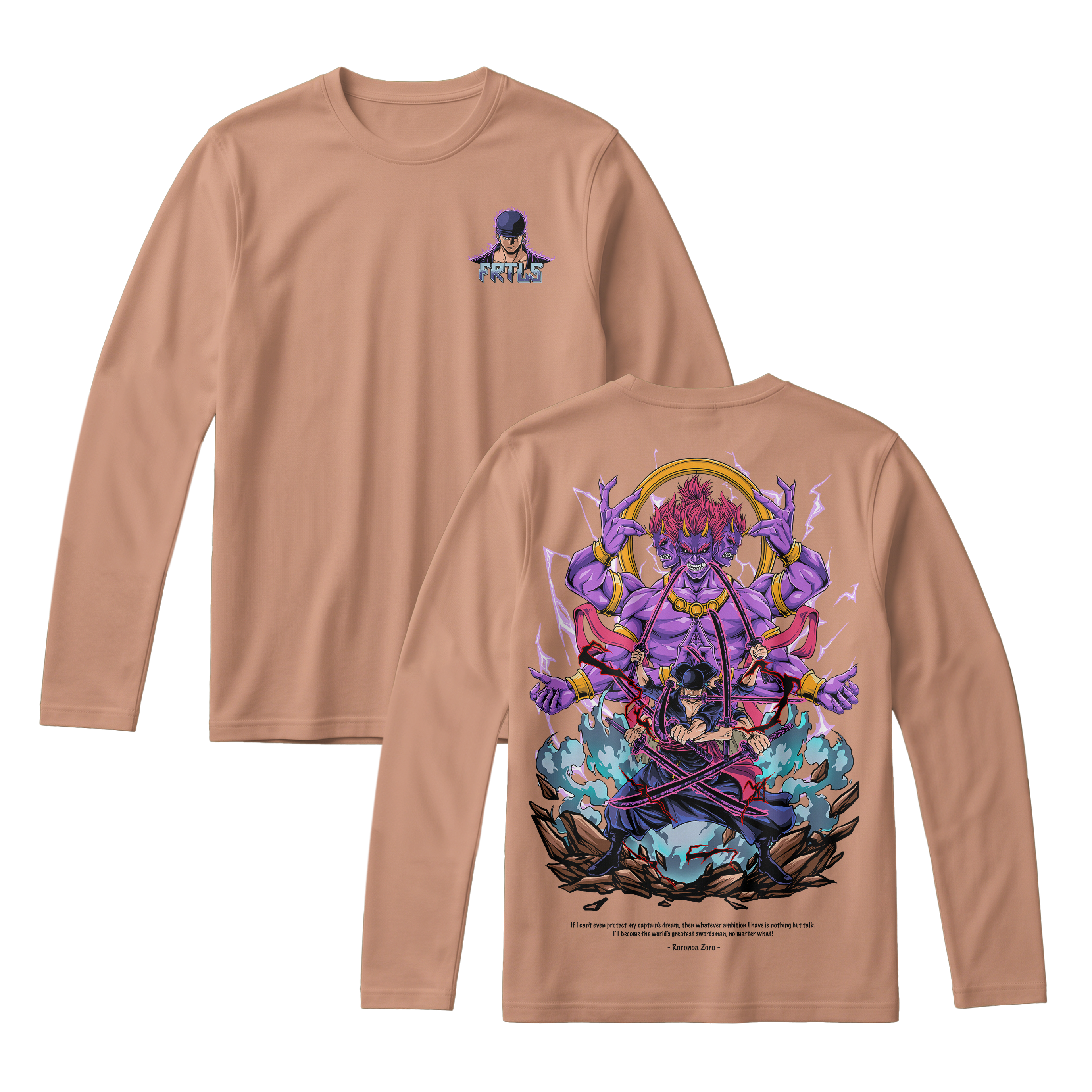 Anime One Piece Roronoa Zoro Long Sleeve Tee - RZM002