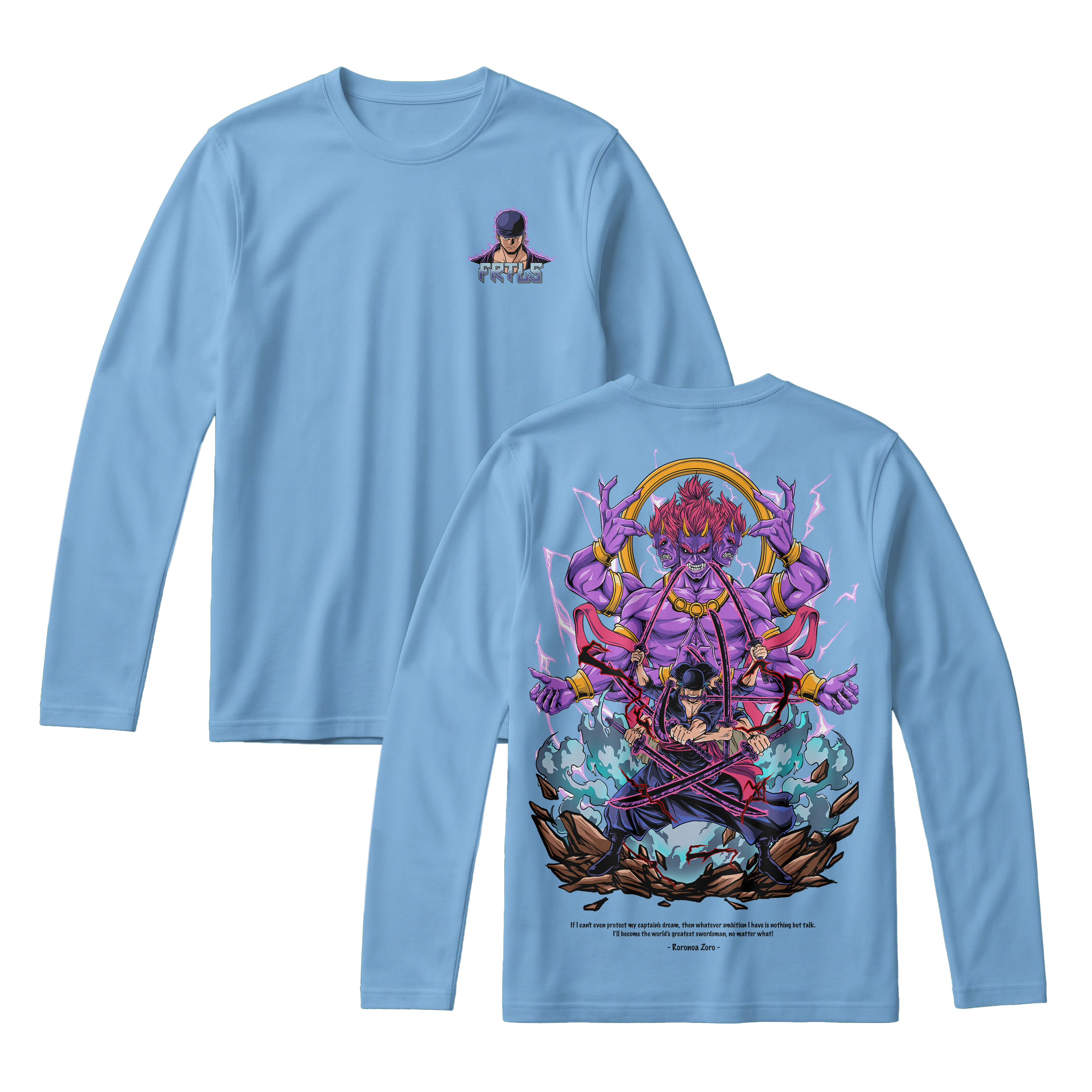 Anime One Piece Roronoa Zoro Long Sleeve Tee - RZM002