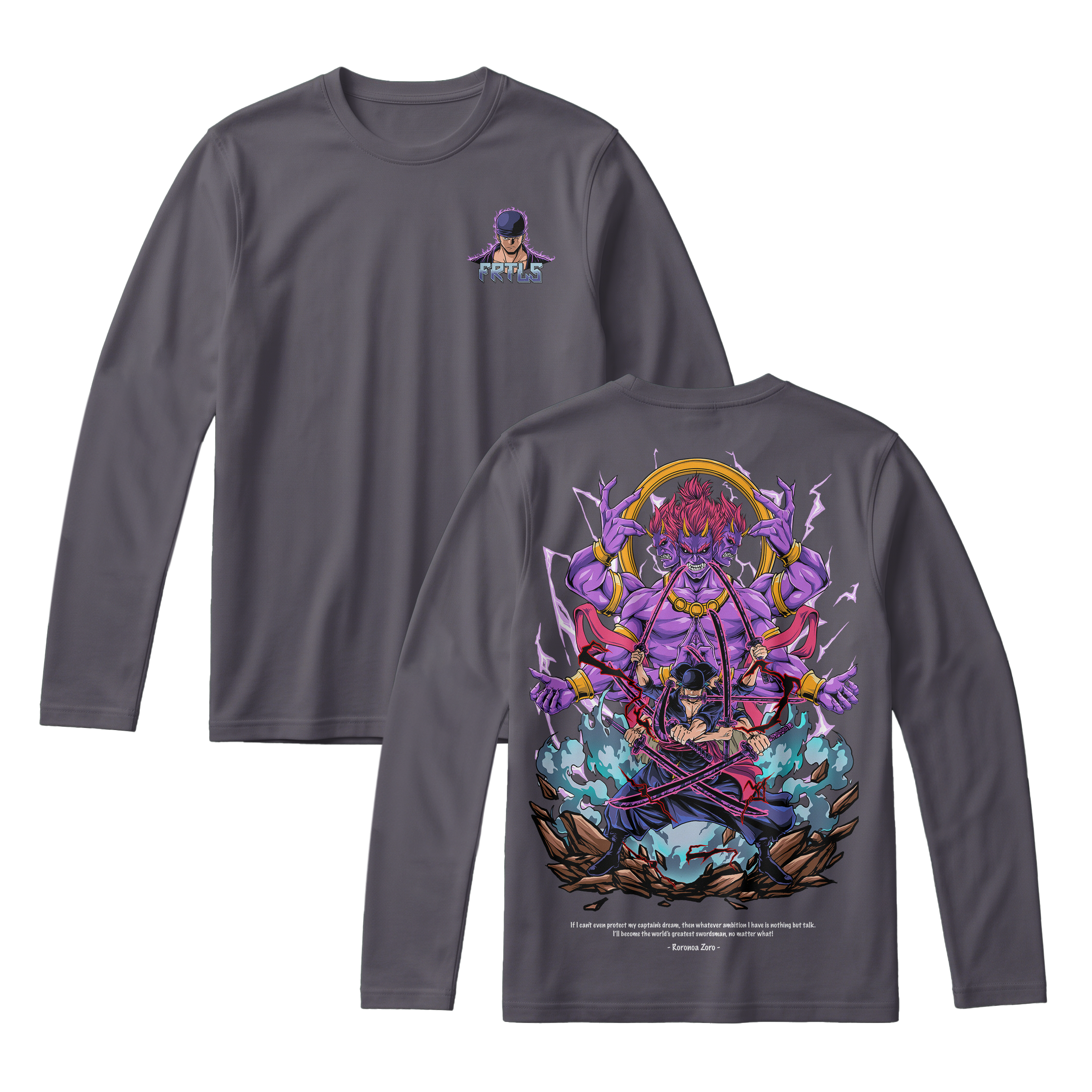 Anime One Piece Roronoa Zoro Long Sleeve Tee - RZM002