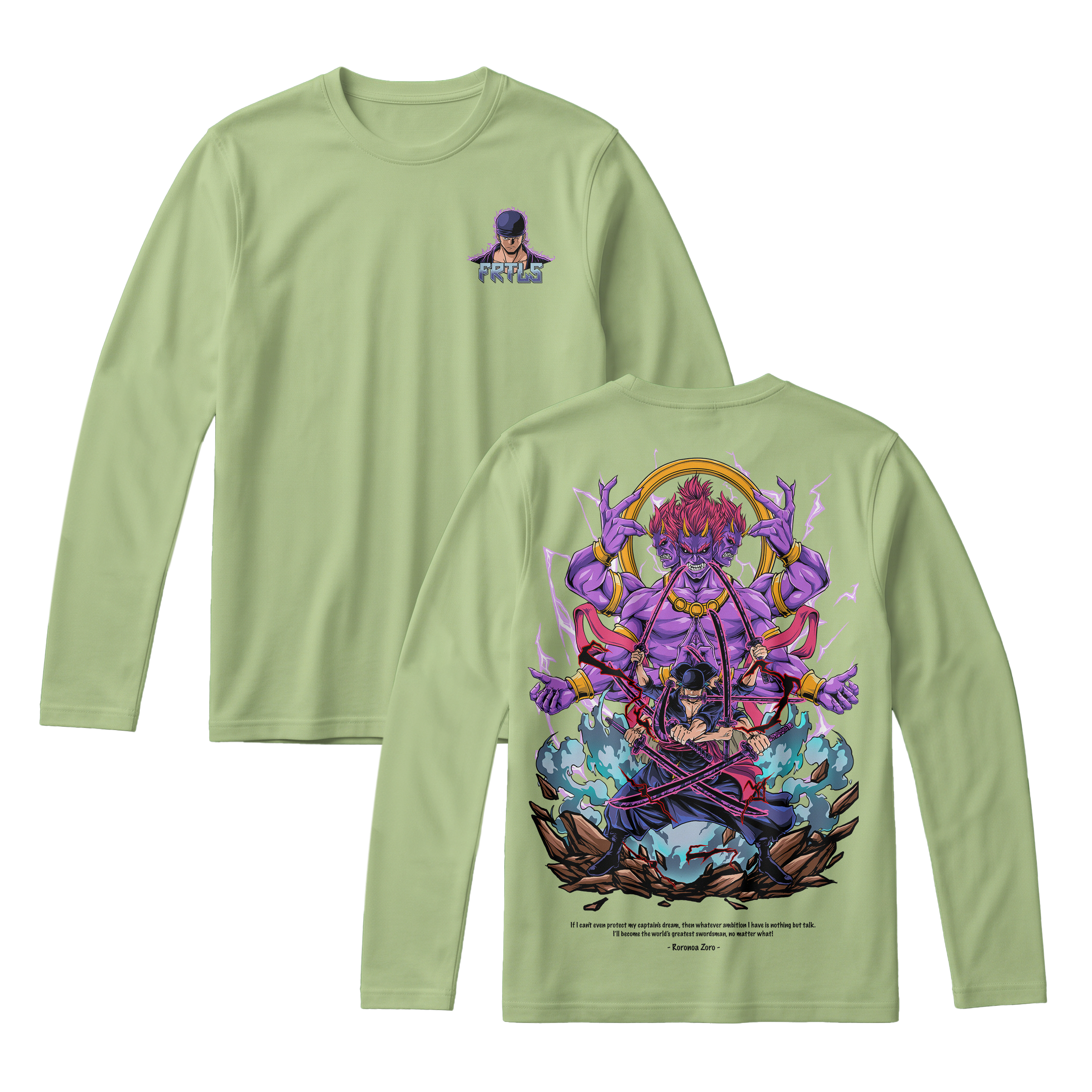 Anime One Piece Roronoa Zoro Long Sleeve Tee - RZM002
