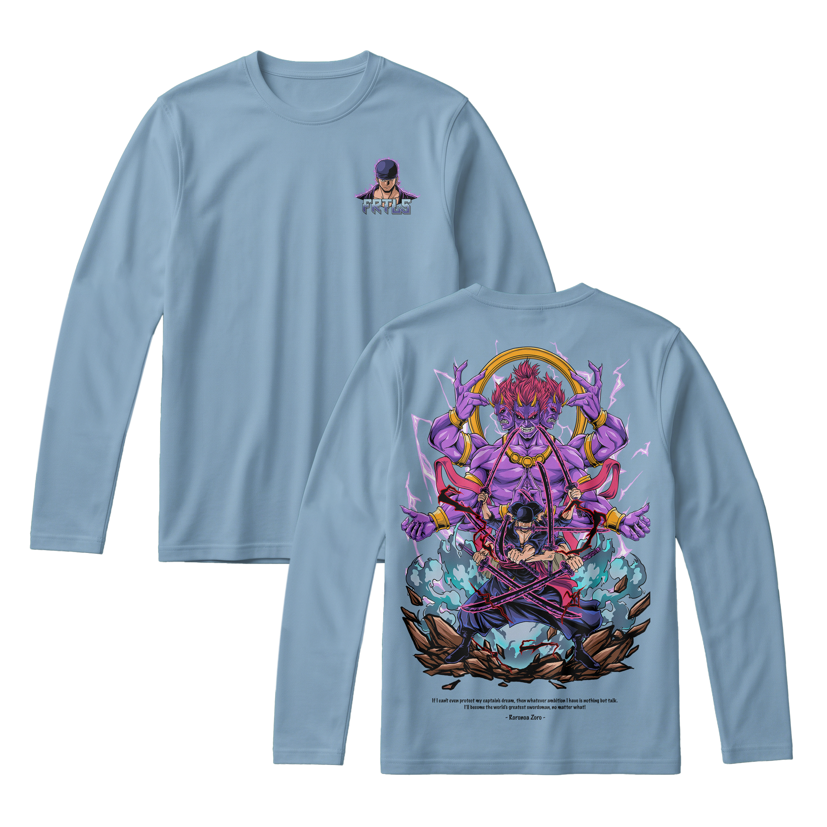 Anime One Piece Roronoa Zoro Long Sleeve Tee - RZM002