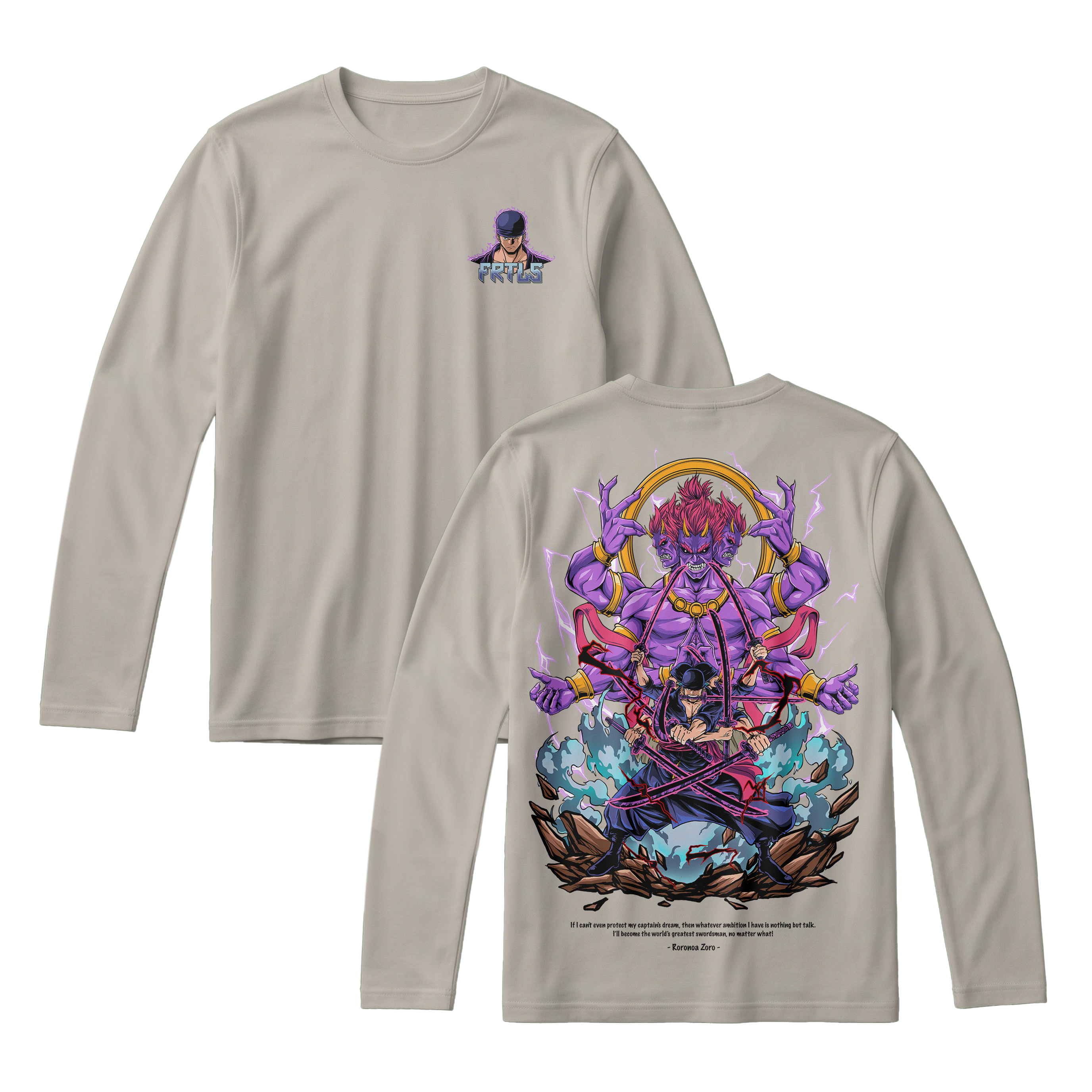 Anime One Piece Roronoa Zoro Long Sleeve Tee - RZM002
